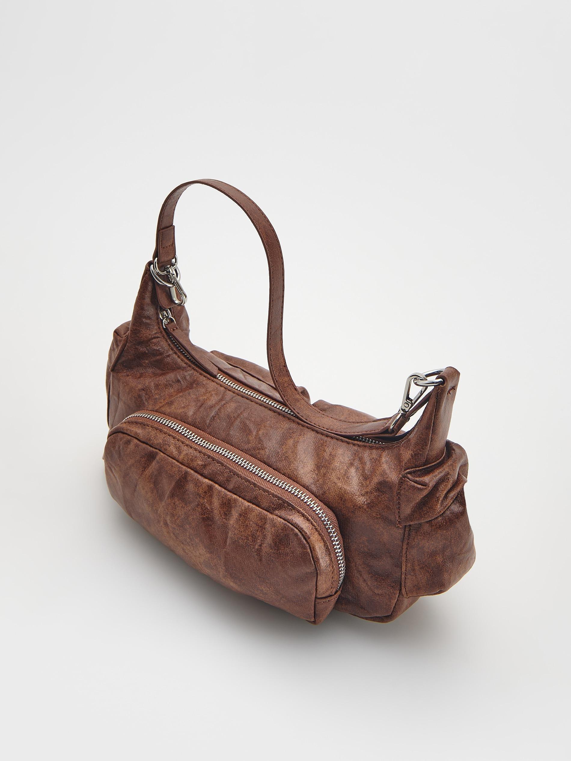 Brown Shoulder Bag, Ivory, large image number 5