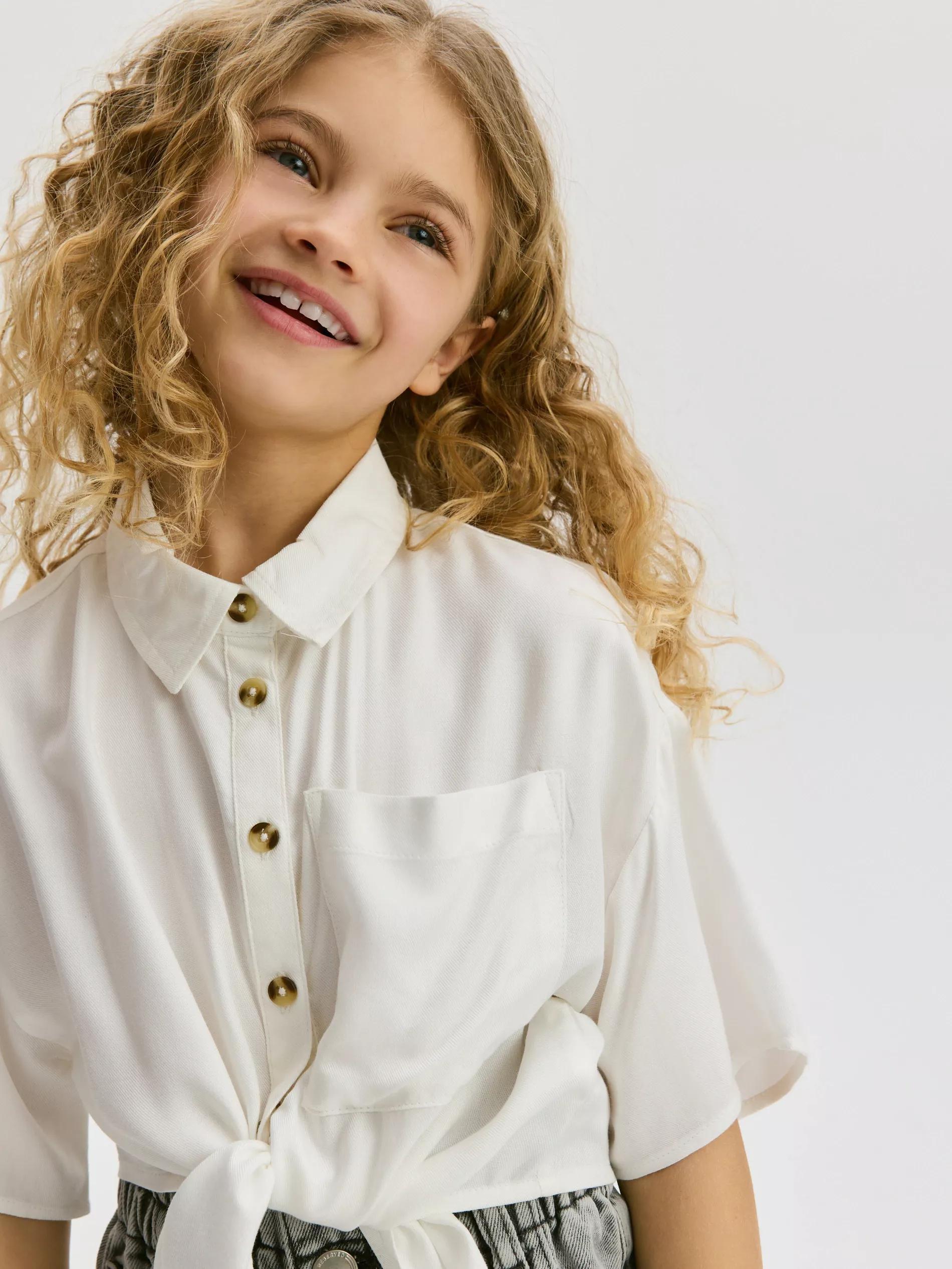 Cream Off-The-Shoulder Knit Blouse, Ivory, large image number 2