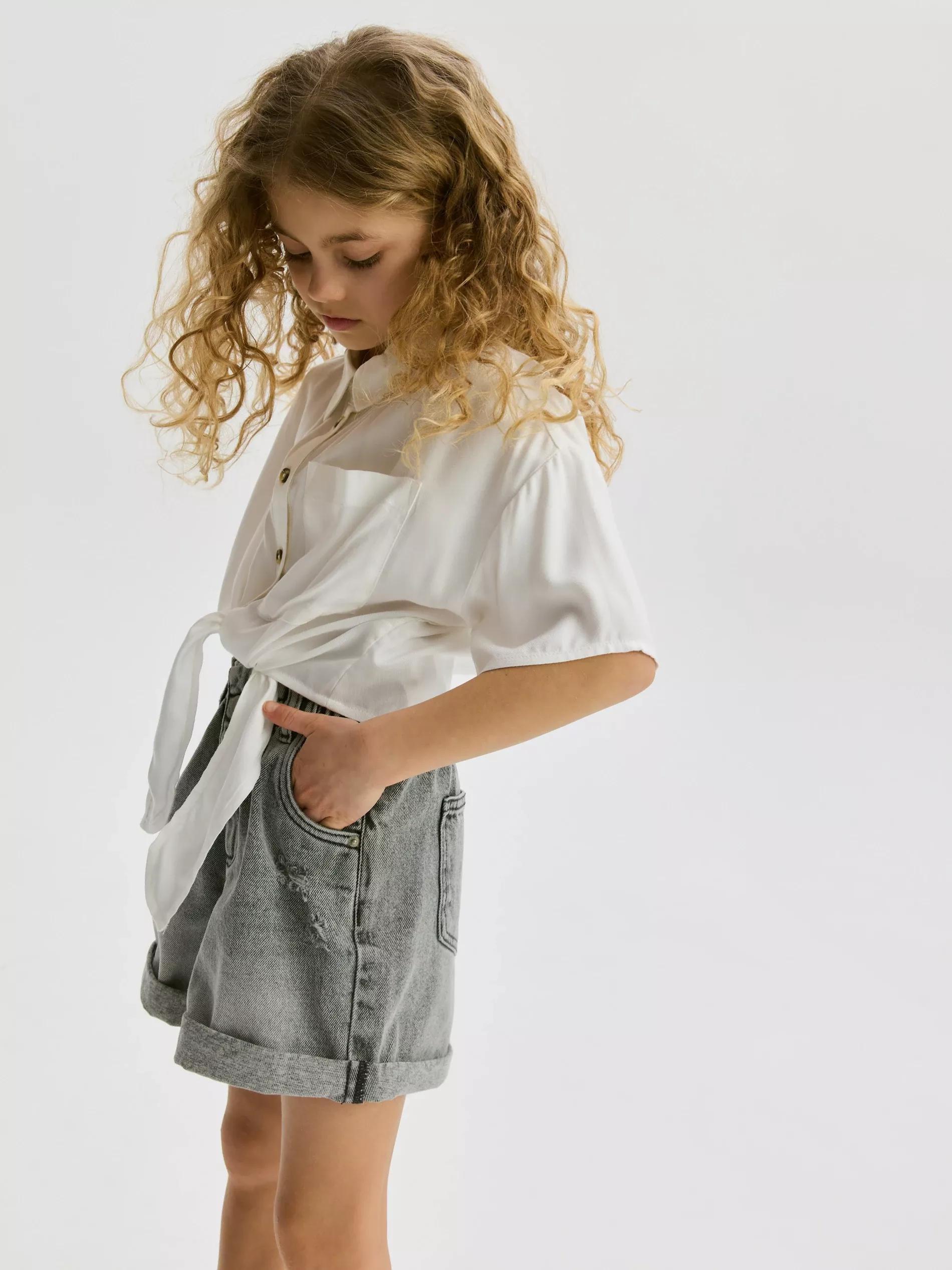 Cream Off-The-Shoulder Knit Blouse, Ivory, large image number 3