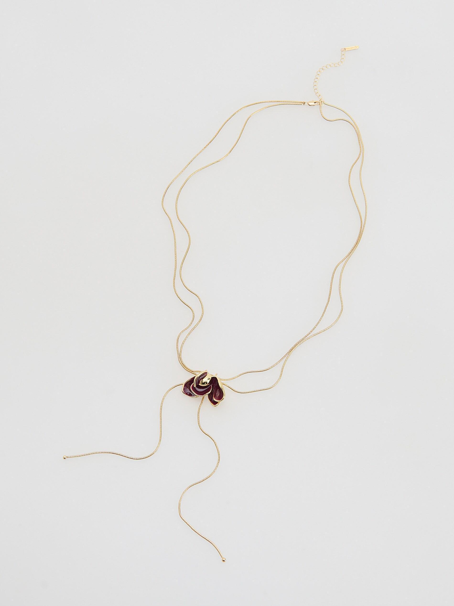 Violet Necklace With Pendant, Purple, large image number 1