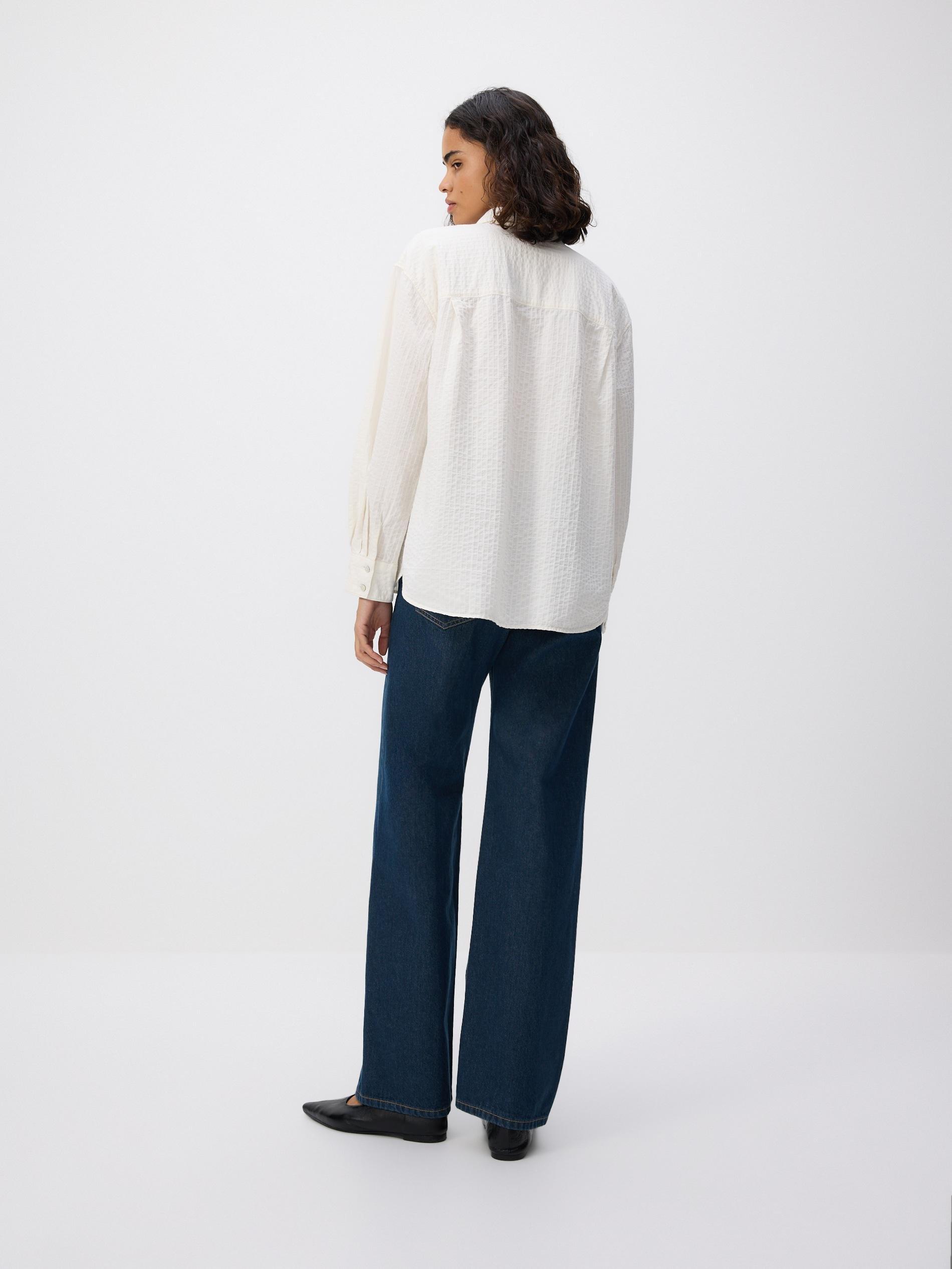 Cream Shirt With Pocket, Ivory, medium