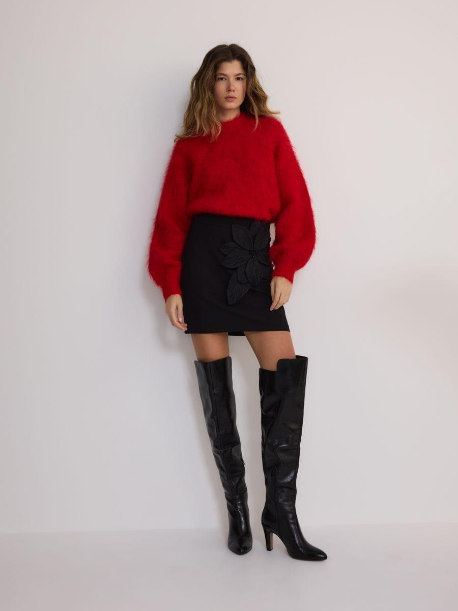 Red Alpaca Wool Blend Jumper, , large image number 1