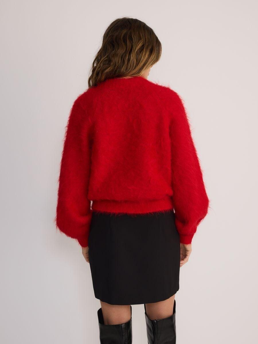 Red Alpaca Wool Blend Jumper, , large image number 2