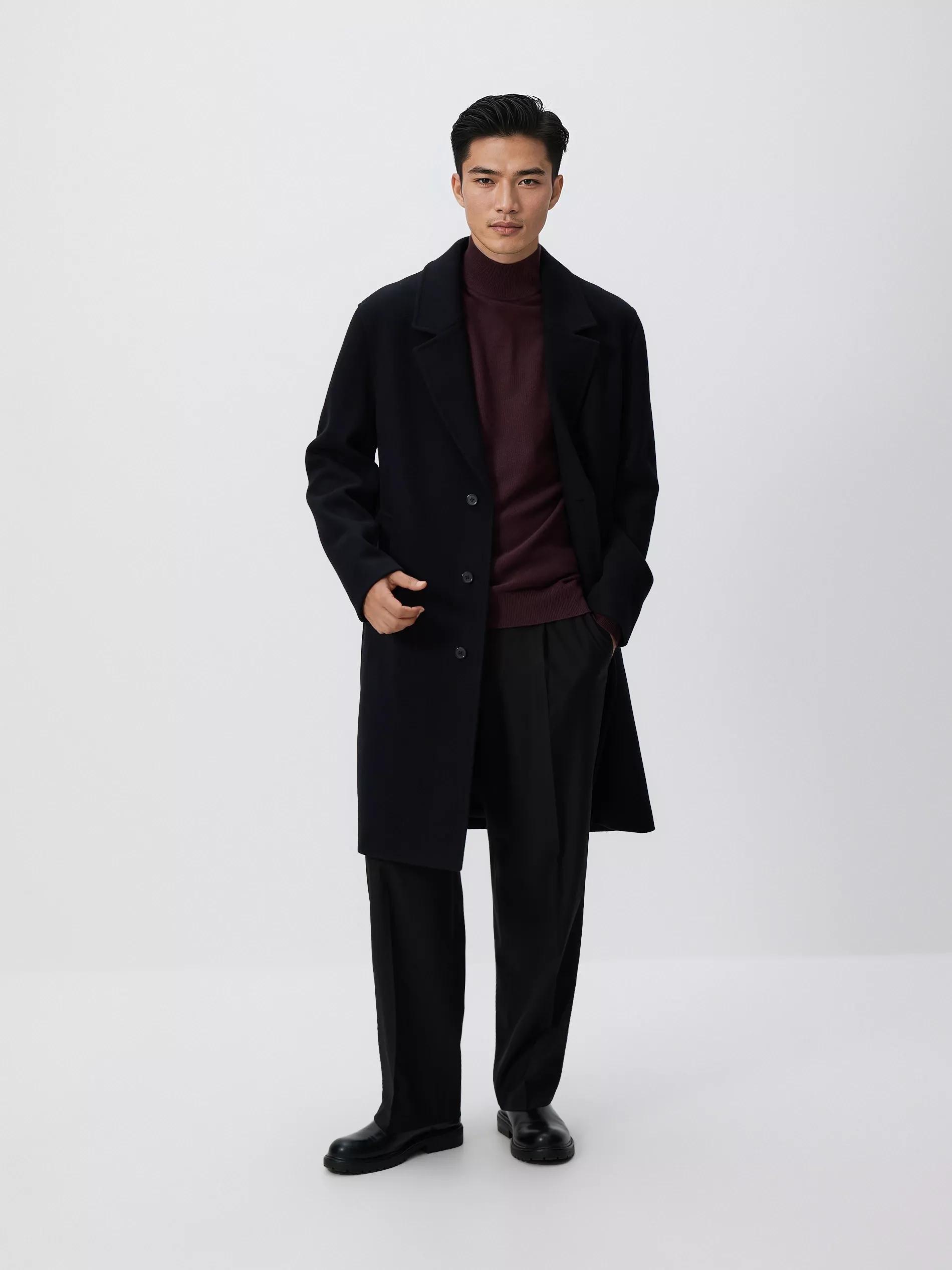 Purple Plain Turtleneck In Jersey, Purple, medium