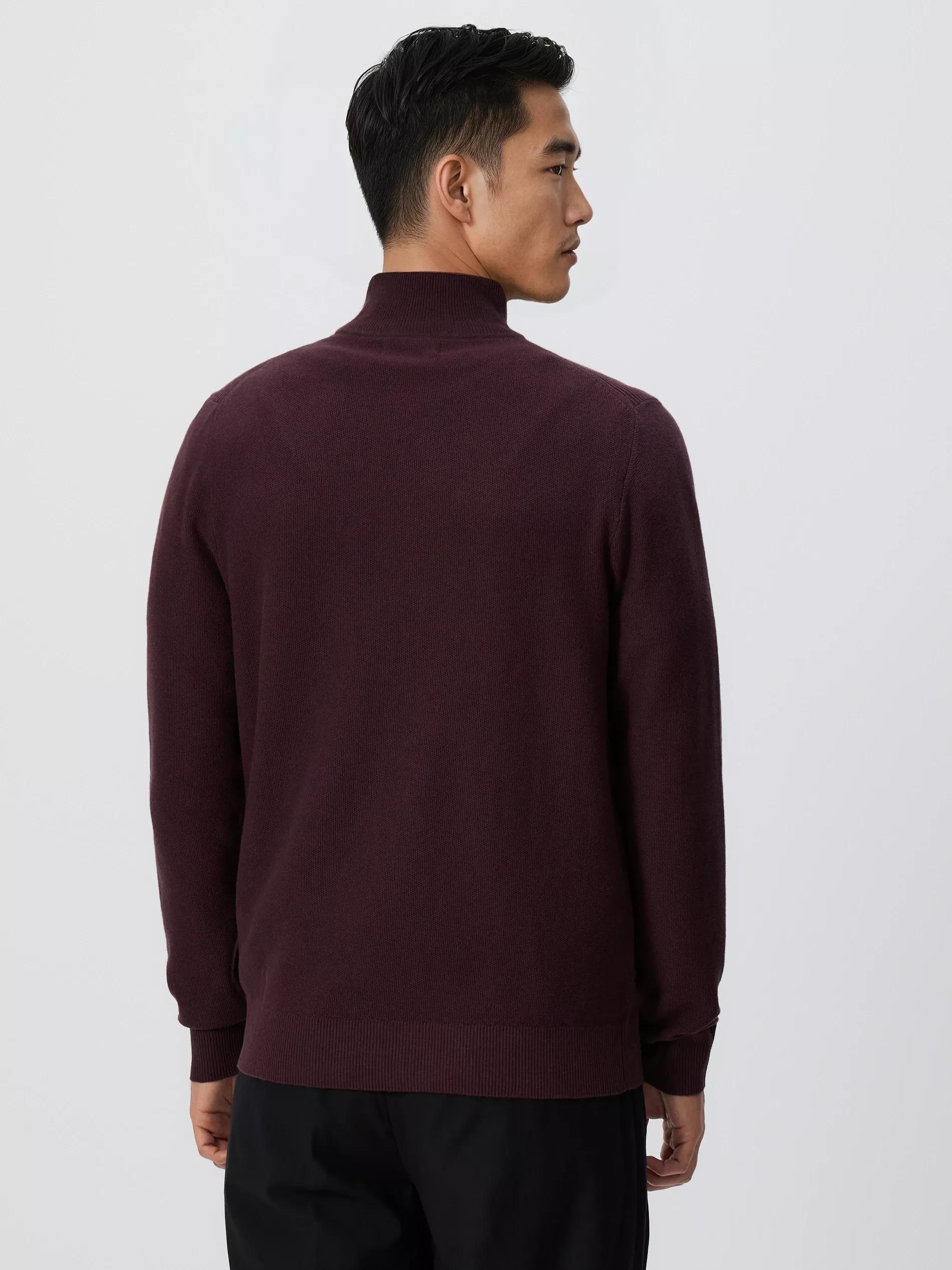 Purple Plain Turtleneck In Jersey, Purple, large image number 3