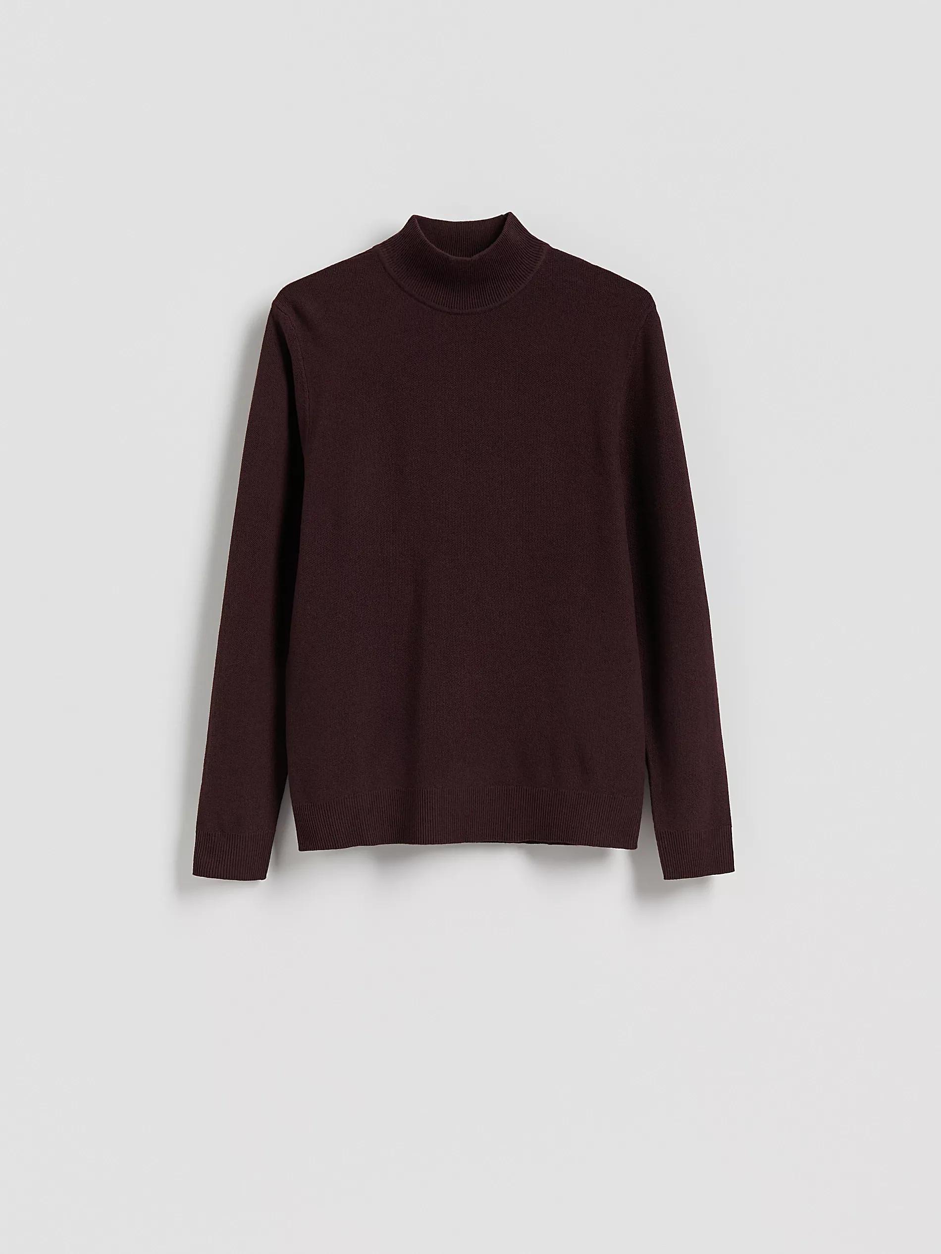 Purple Plain Turtleneck In Jersey, Purple, large image number 4