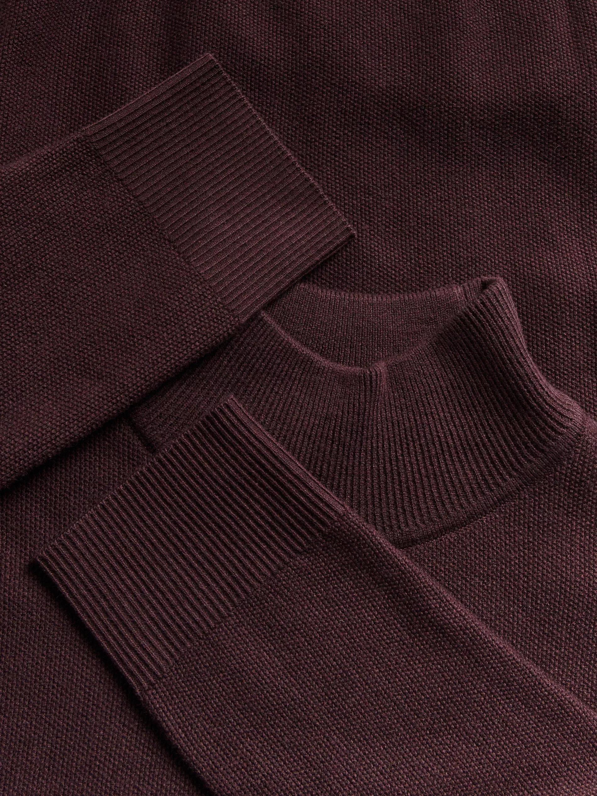 Purple Plain Turtleneck In Jersey, Purple, large image number 5