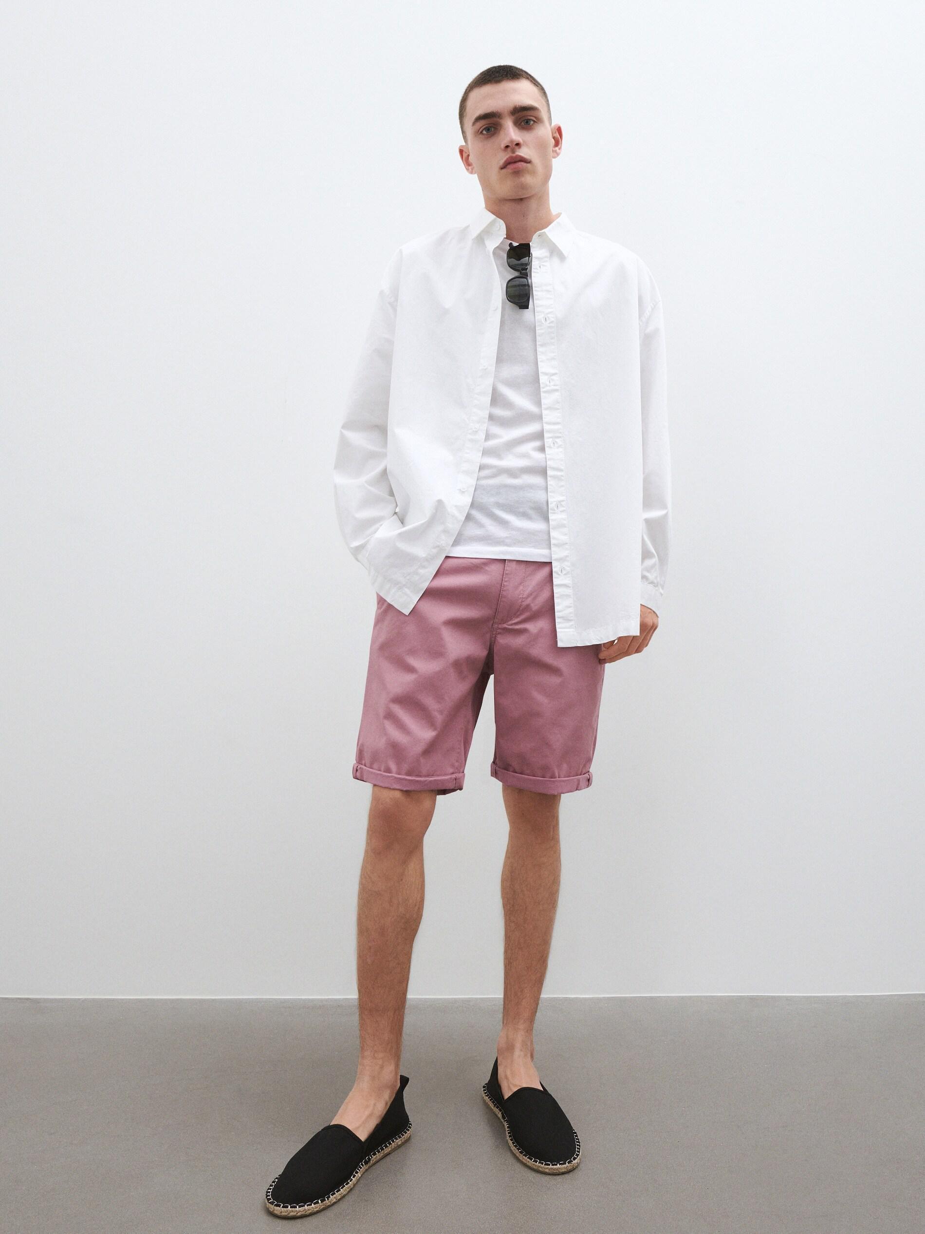 Purple Simple Chino Shorts, , large image number 0