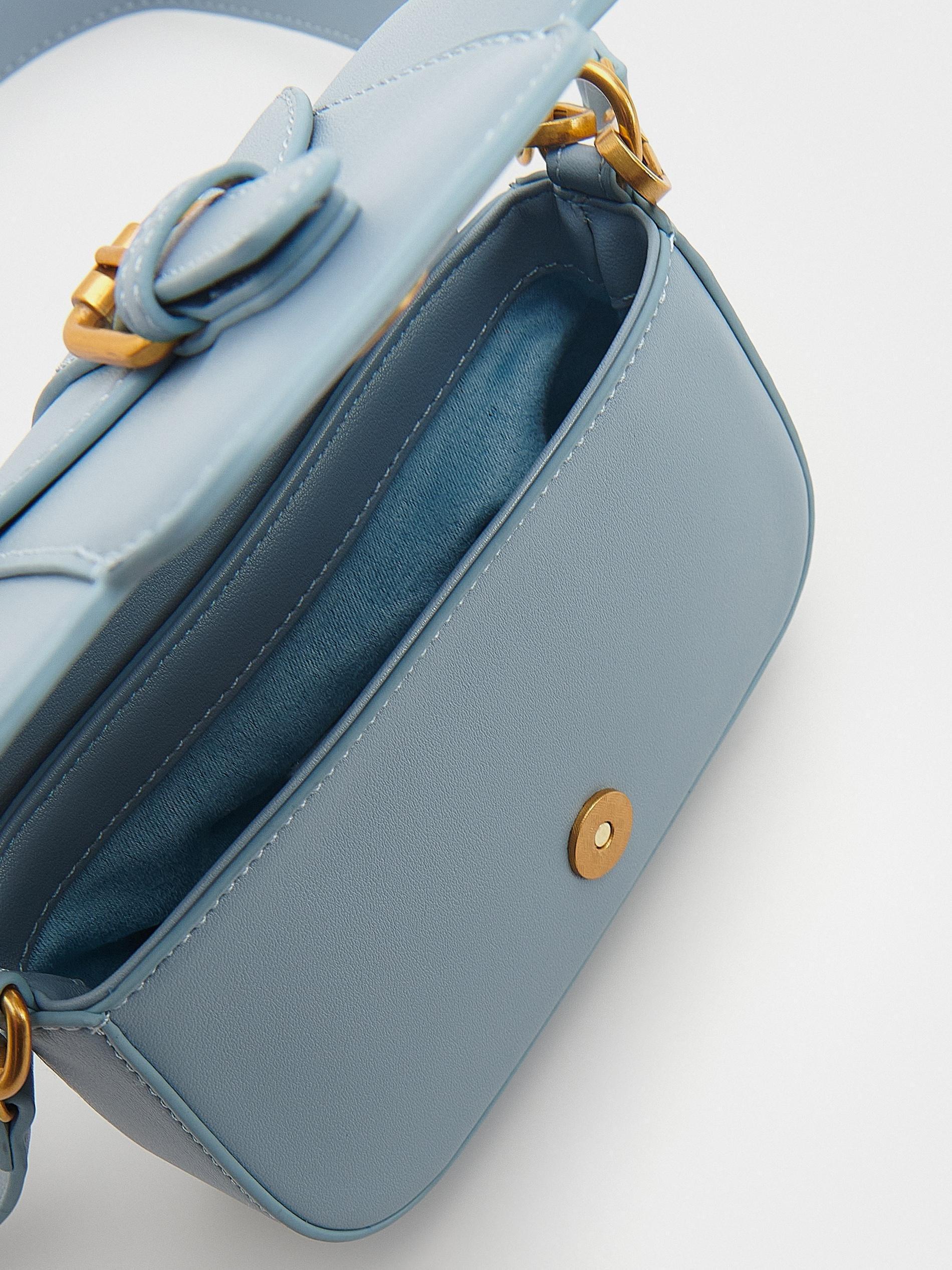 Reserved - Blue Buckled Handbag