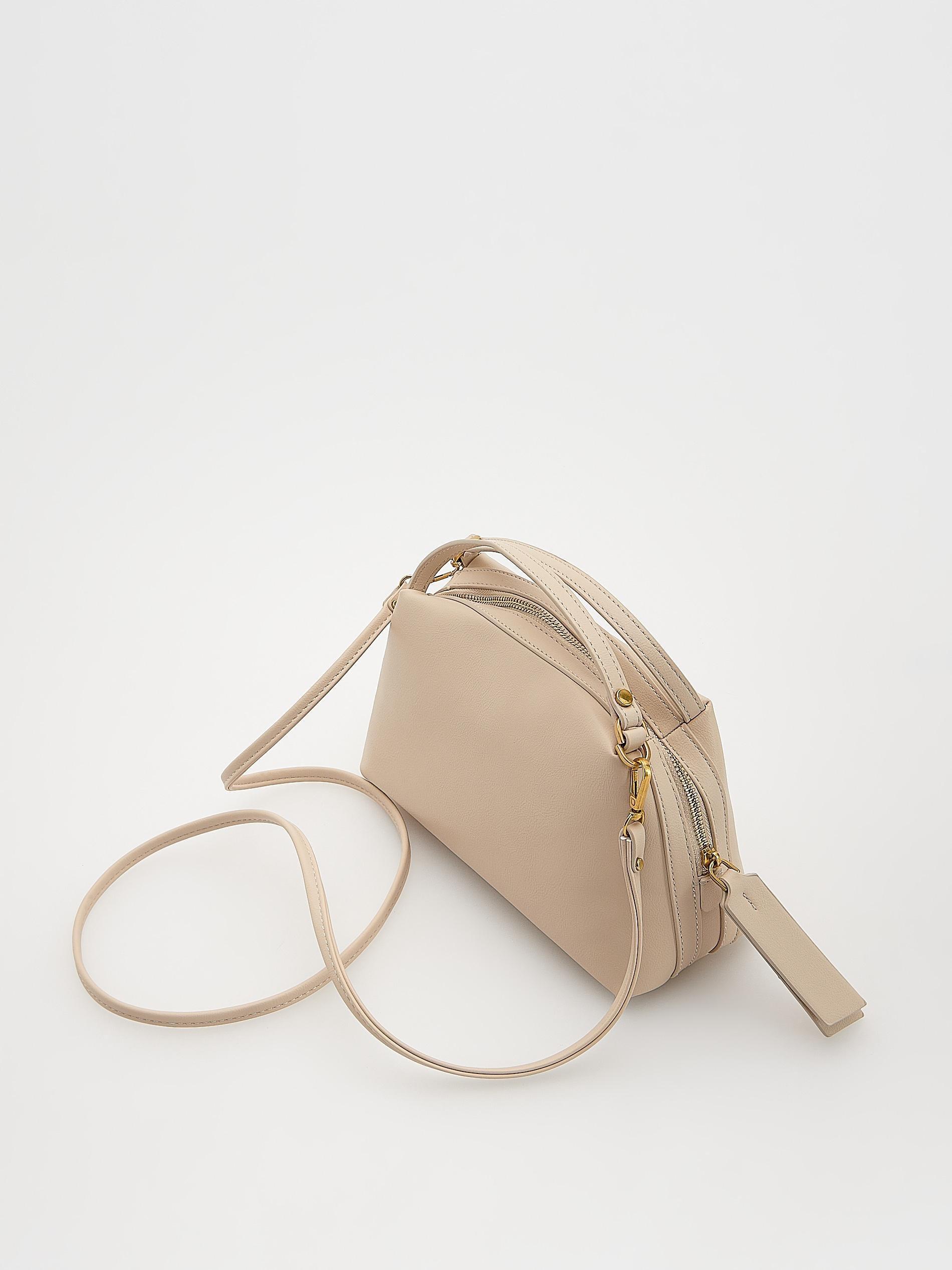 White Shoulder Bag, Ivory, large image number 2