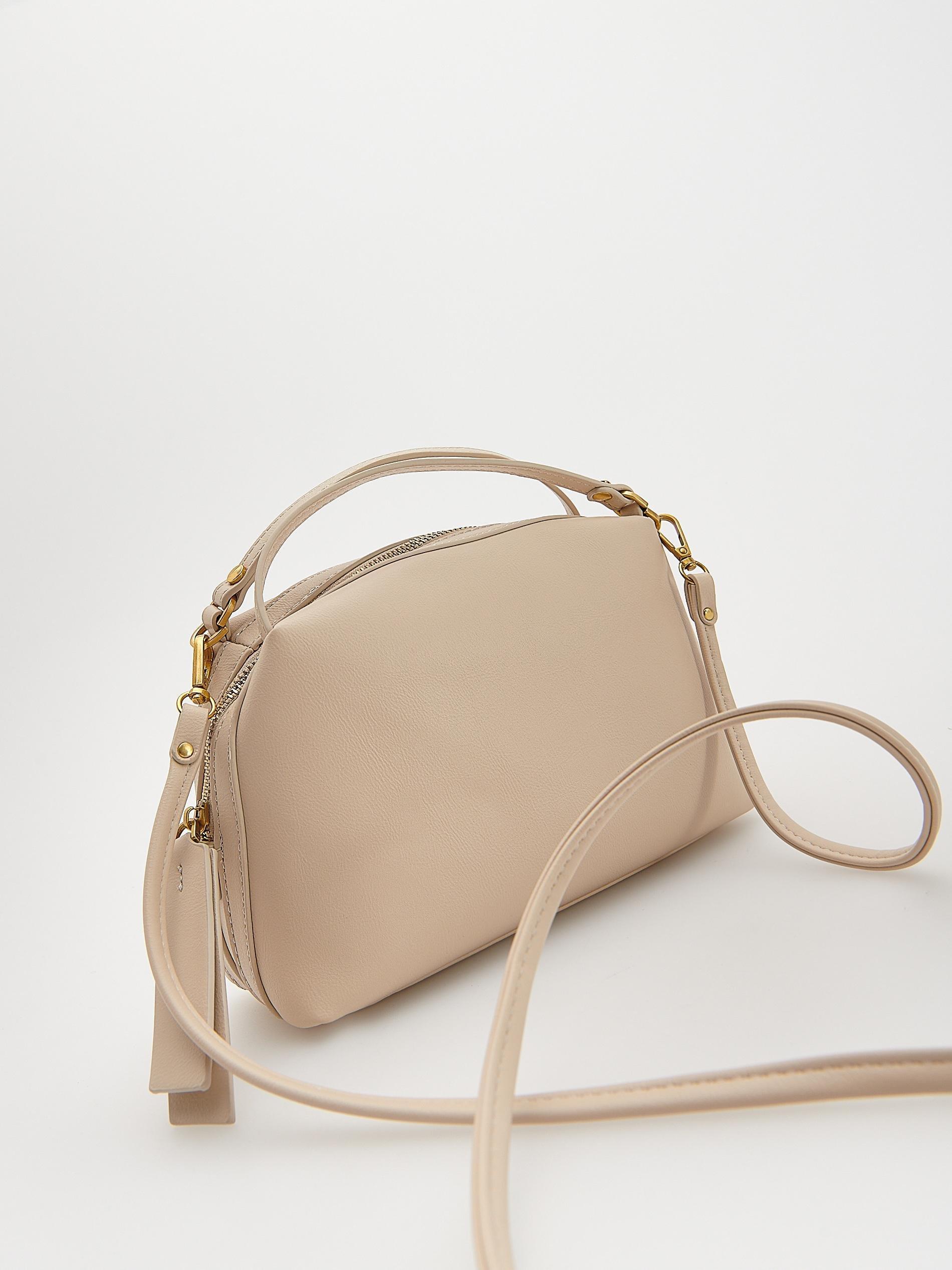 White Shoulder Bag, Ivory, large image number 3