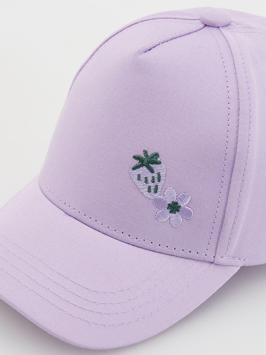 Lavender Cap With Embroidery, , large image number 1