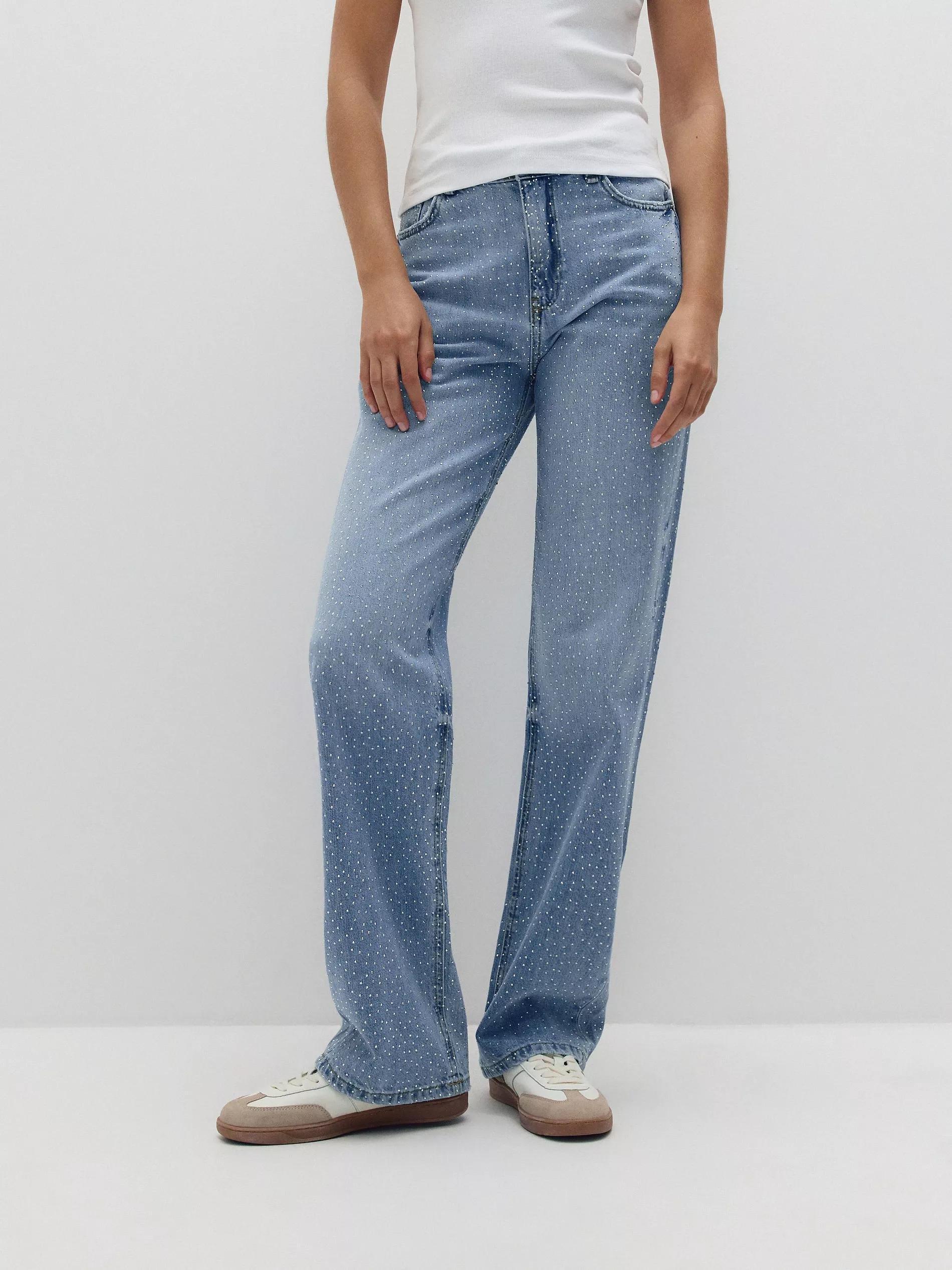 Blue Glitter Studs Jeans, , large image number 6