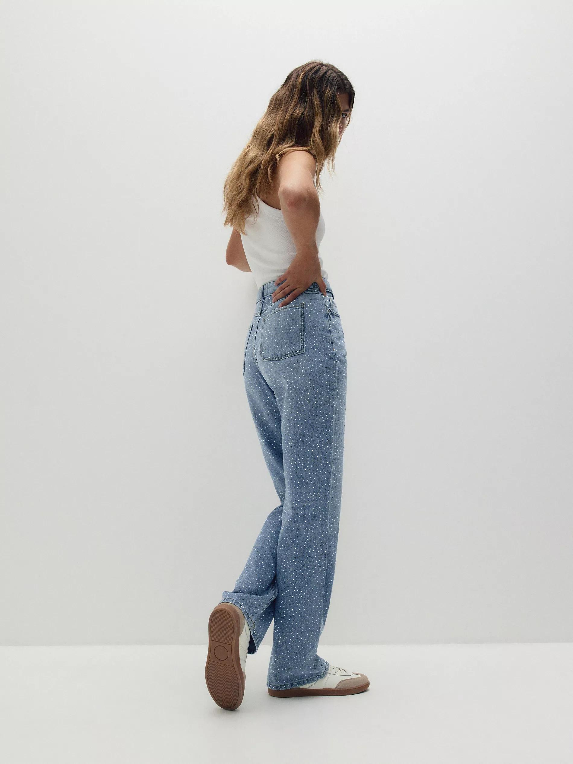 Blue Glitter Studs Jeans, , large image number 8