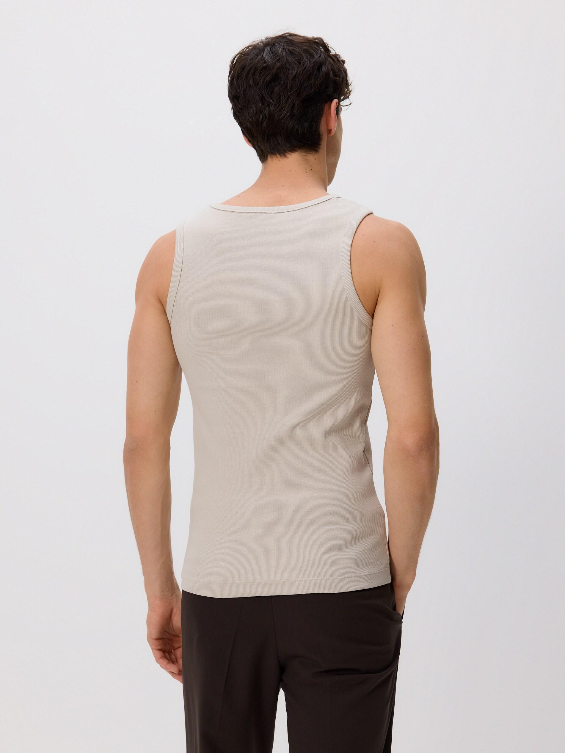LIGHT GREY Cotton tank top, Light grey, large image number 2