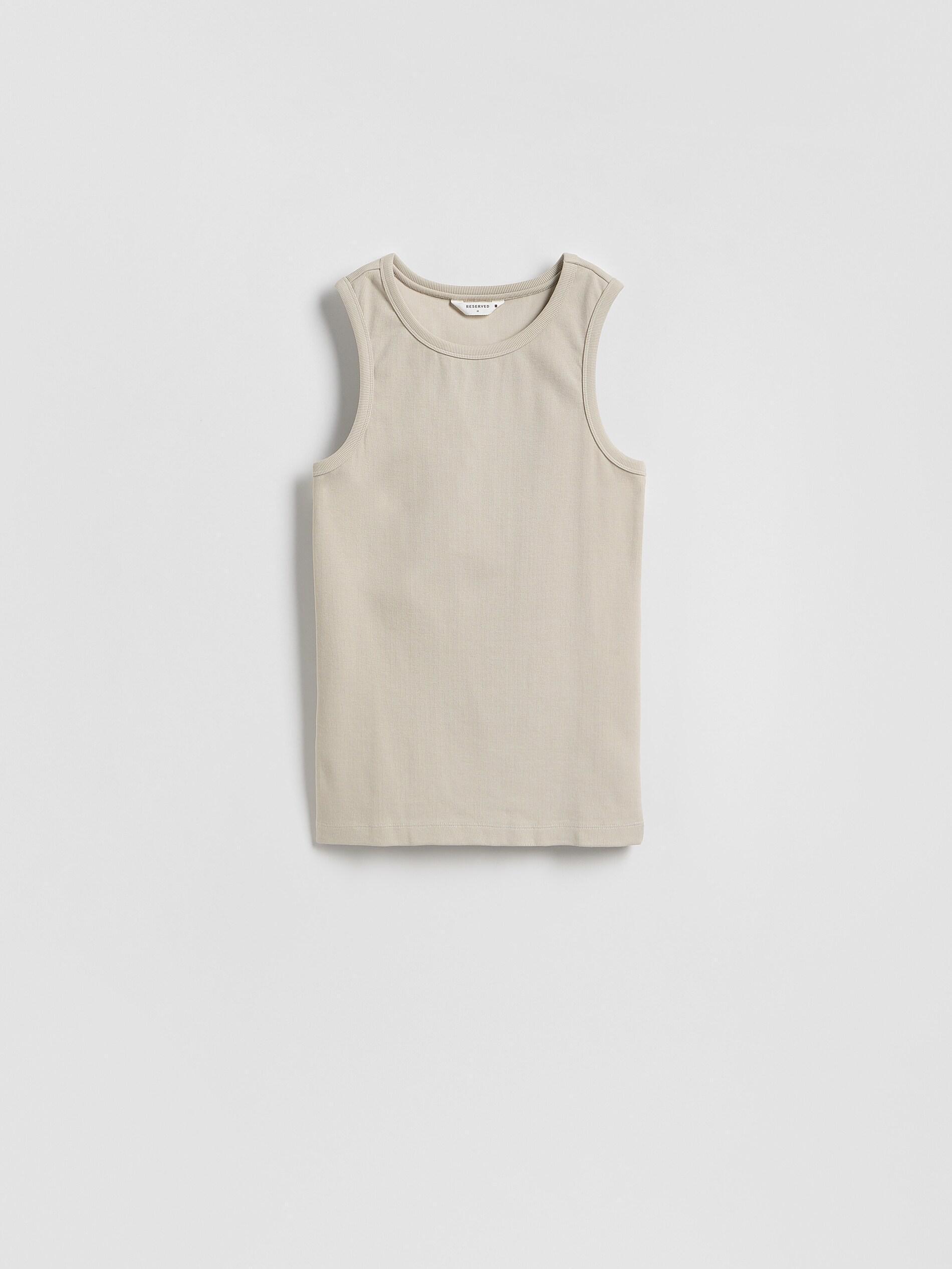 LIGHT GREY Cotton tank top, Light grey, large image number 3