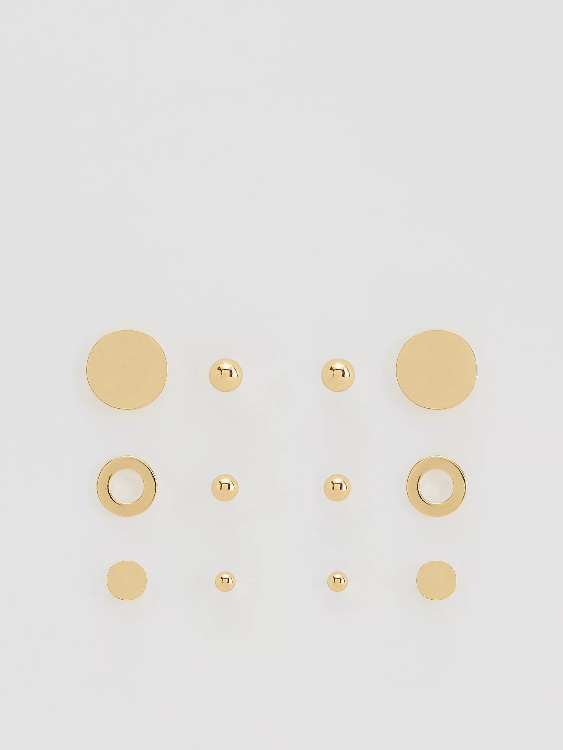 Gold Earrings Set, Golden, large image number 0