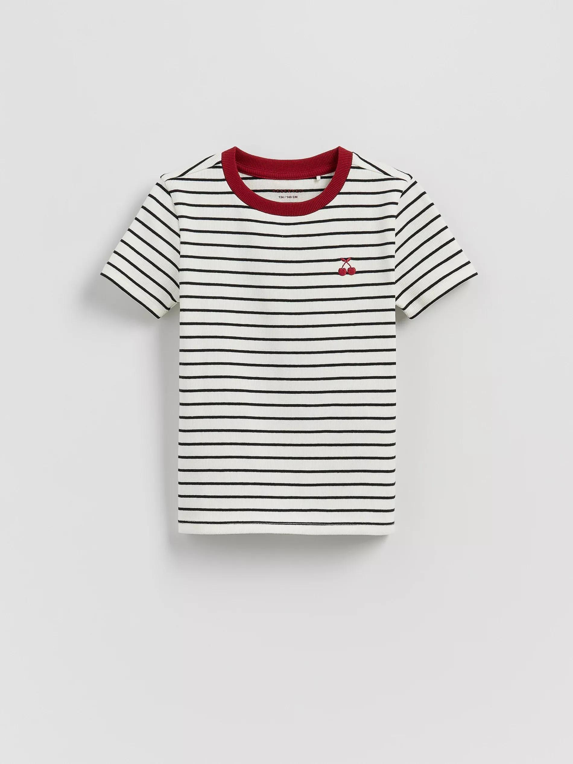 CREAM Stripe cotton T-shirt, , large image number 0