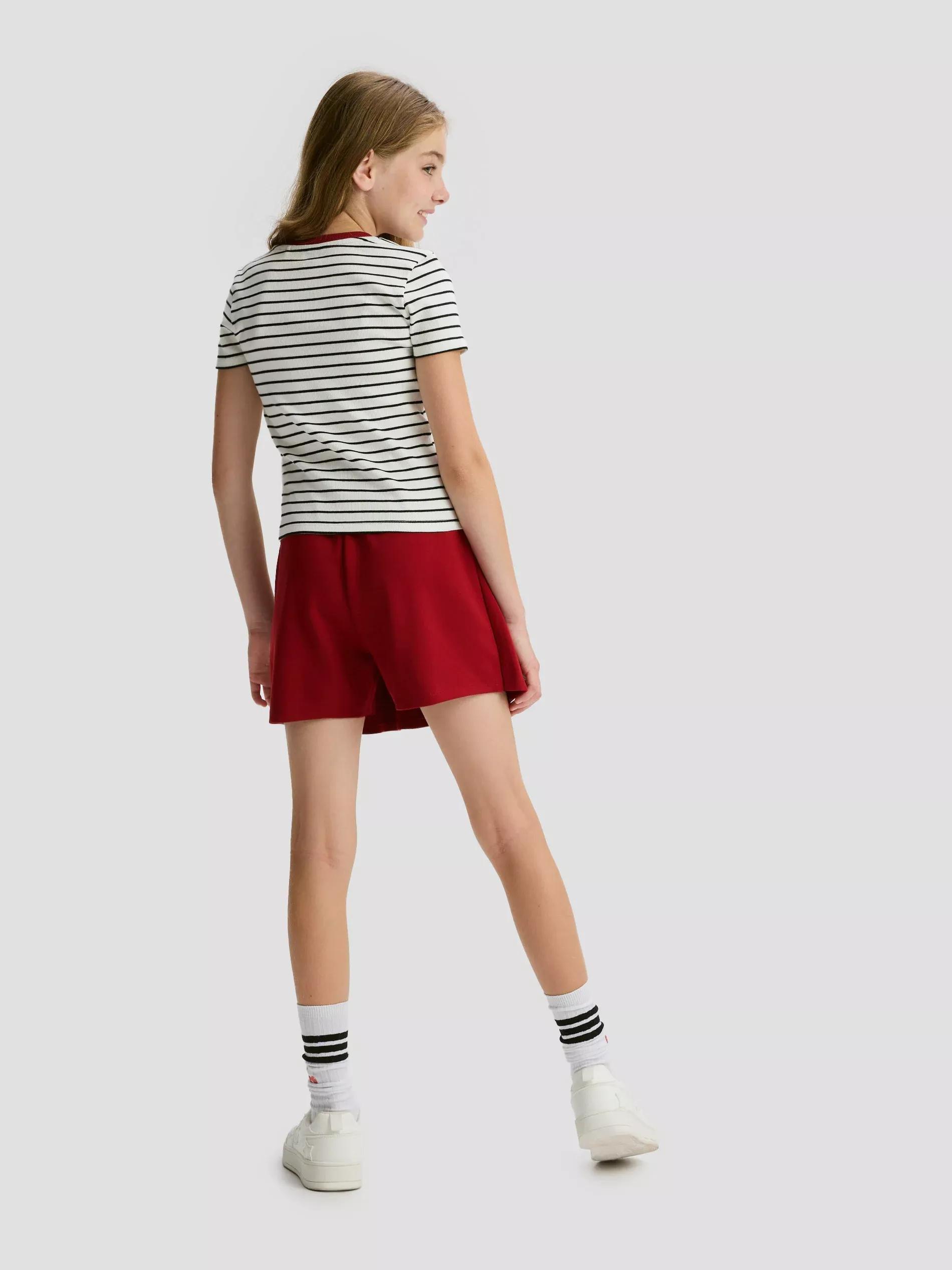 CREAM Stripe cotton T-shirt, Ivory, large image number 3