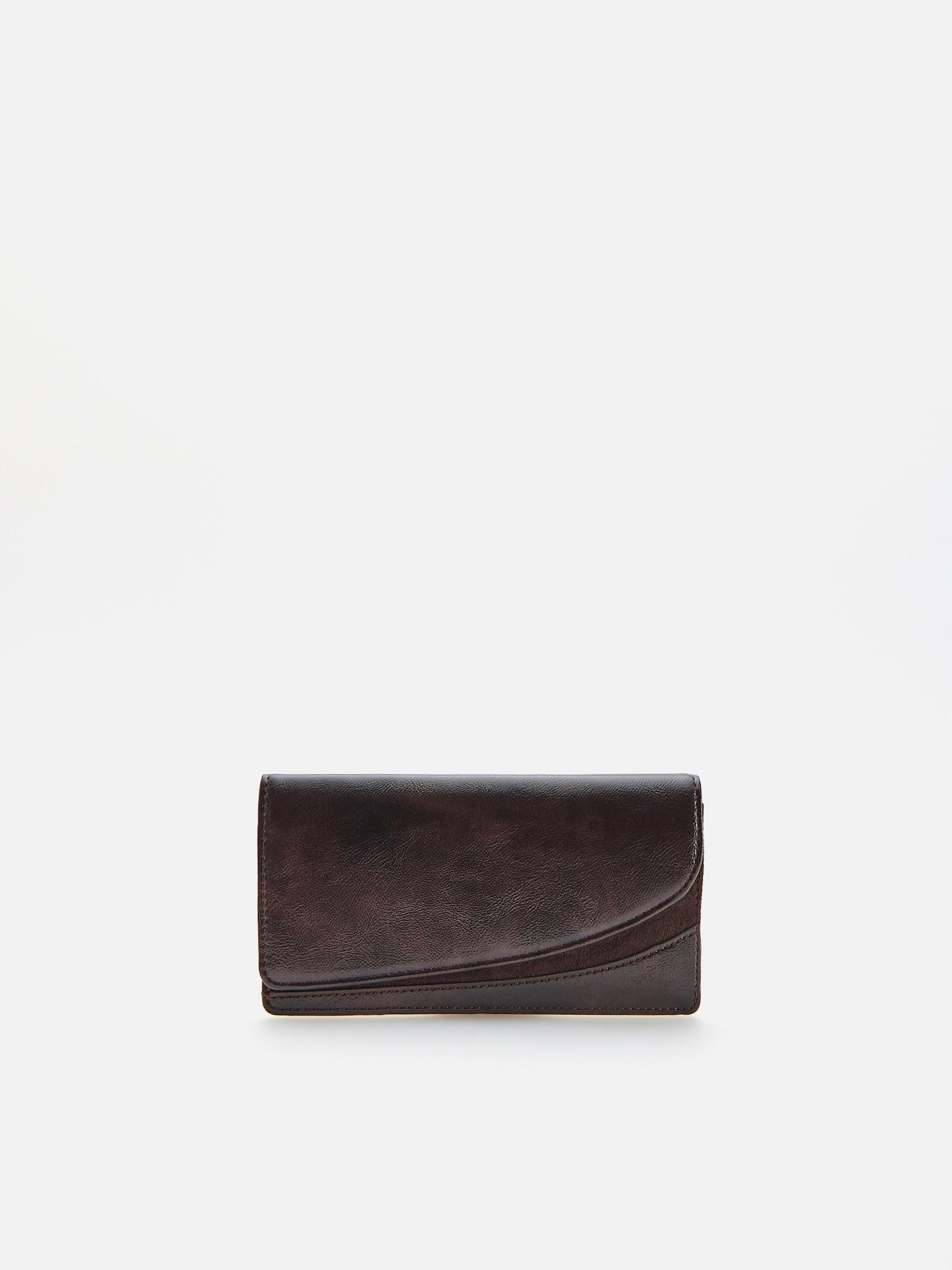 Brown Large Wallet, Brown, medium