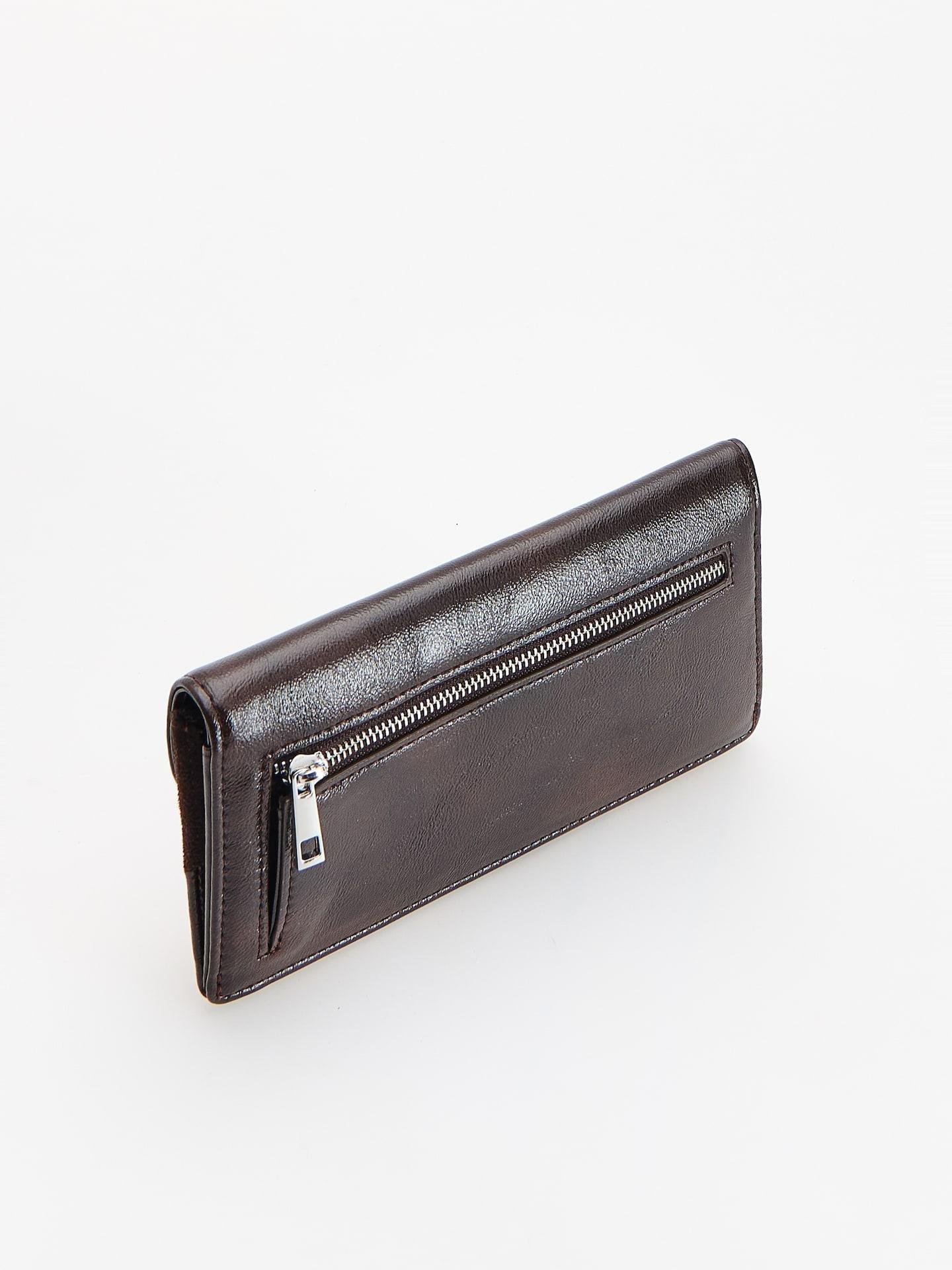 Brown Large Wallet, Brown, medium