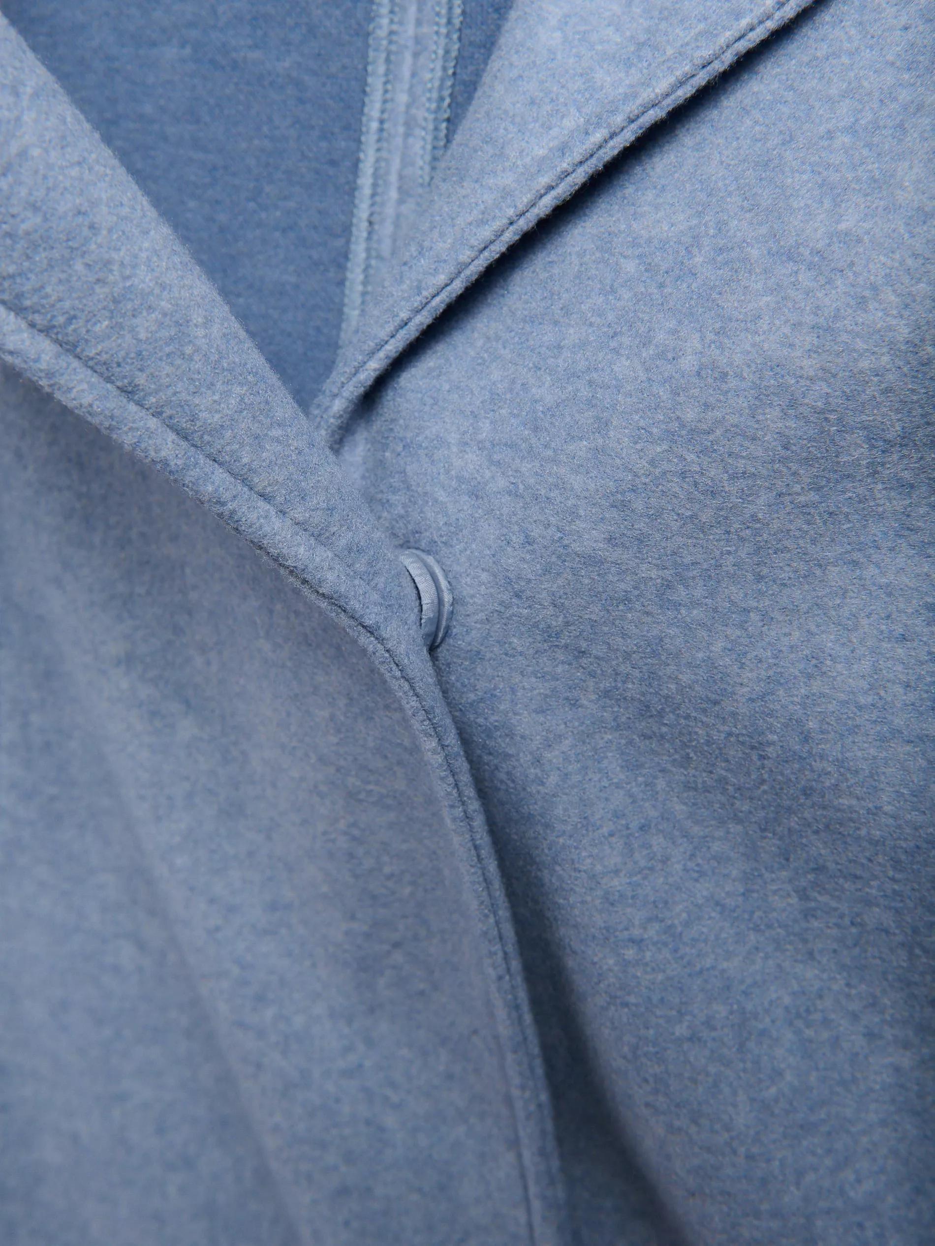 Blue Coat With Tie Belt, Blue, medium