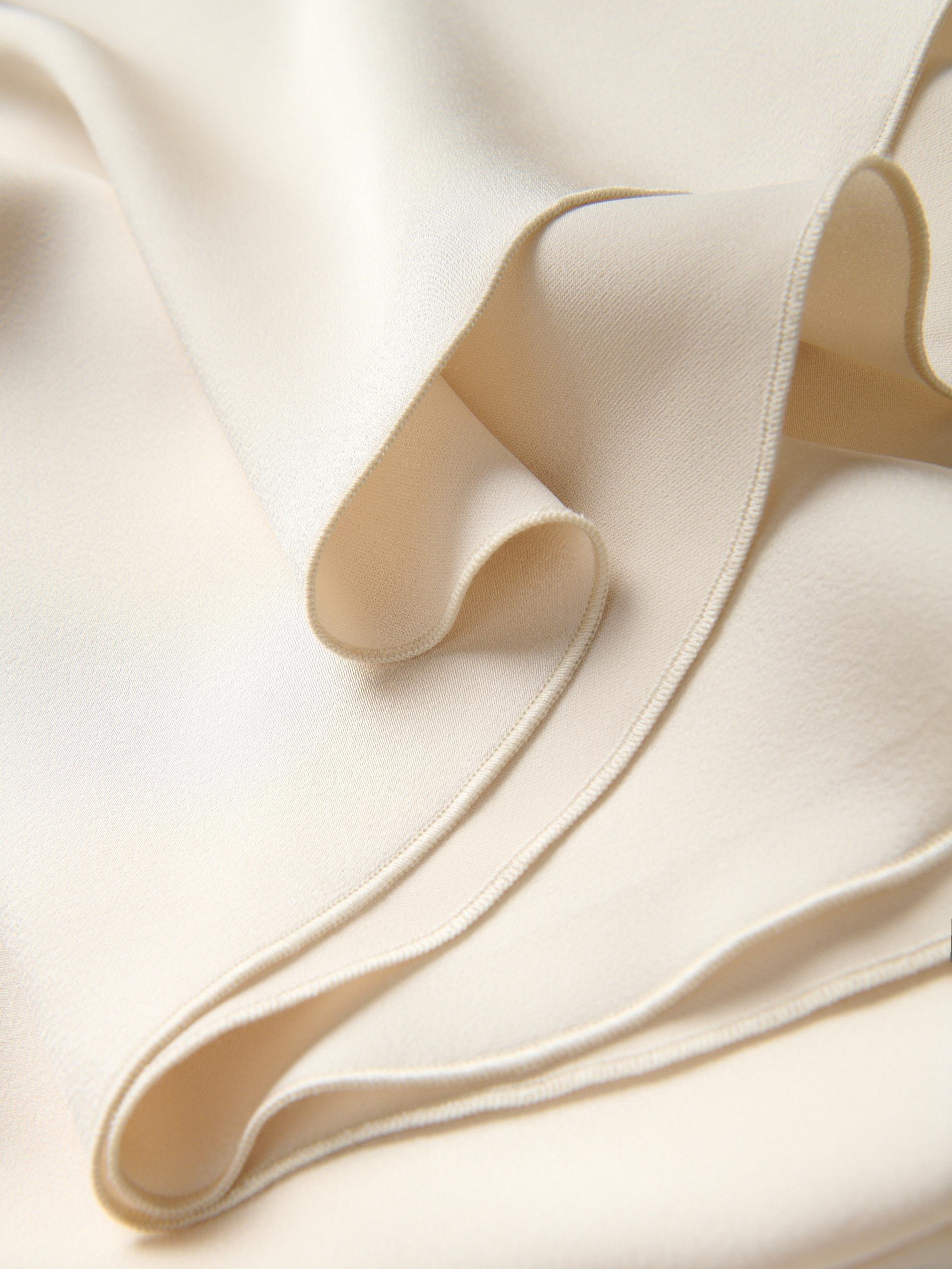 Beige Midi Skirt, Ivory, large image number 5