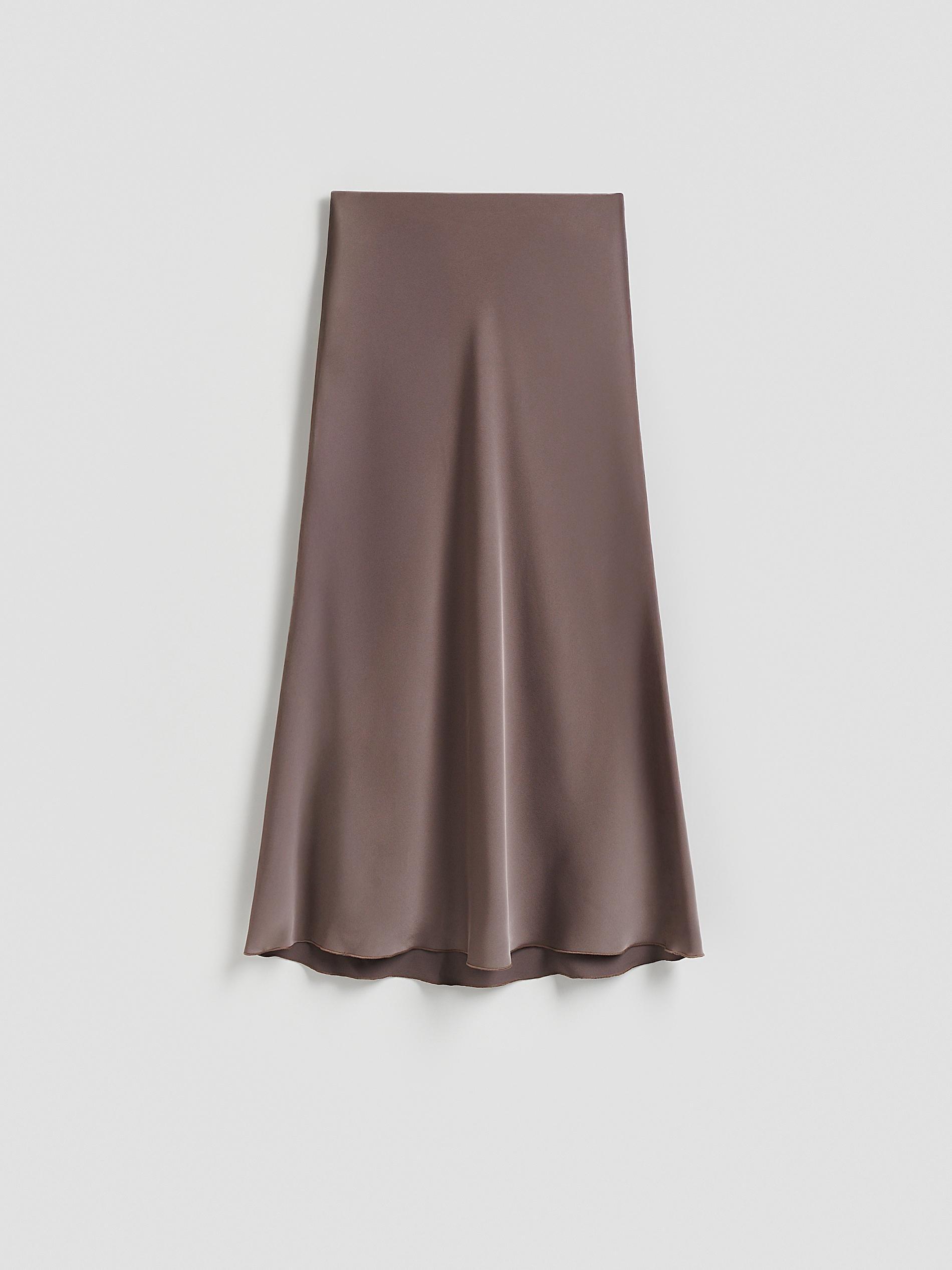 Brown Midi Skirt, Brown, large image number 4