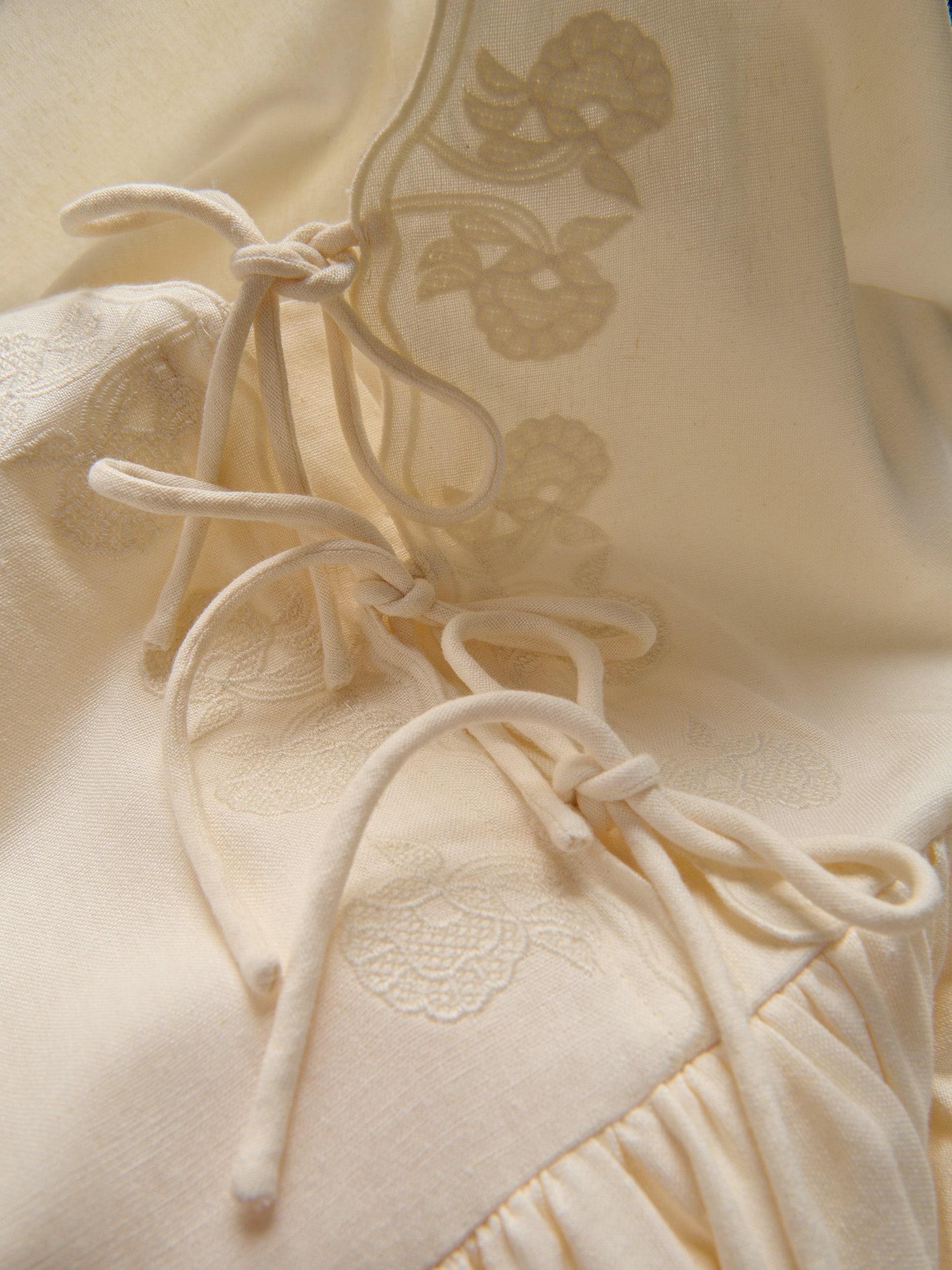 Beige Linen Blend Dress, Ivory, large image number 5