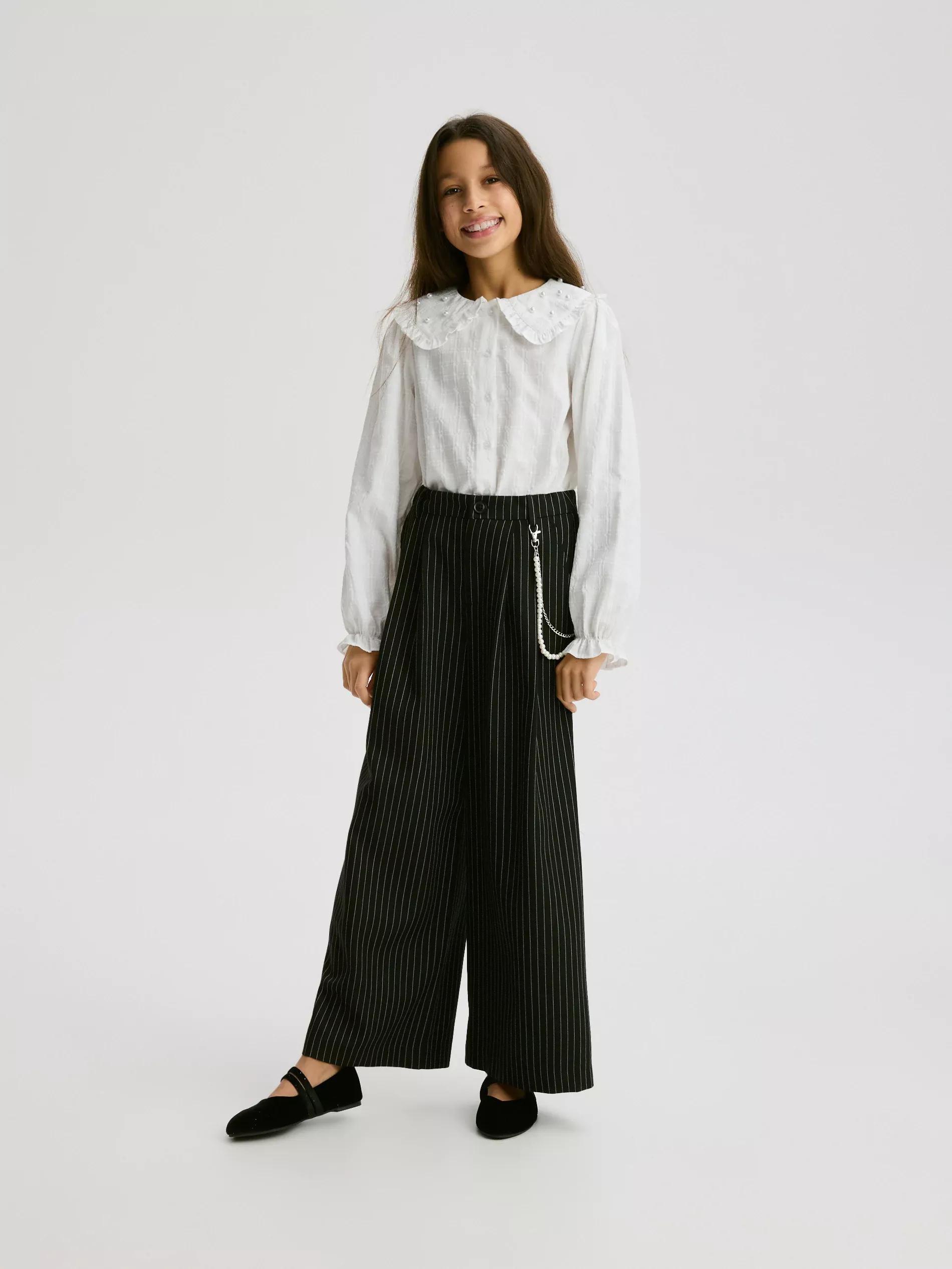 GIRLS` SHIRT CREAM, Ivory, large image number 2