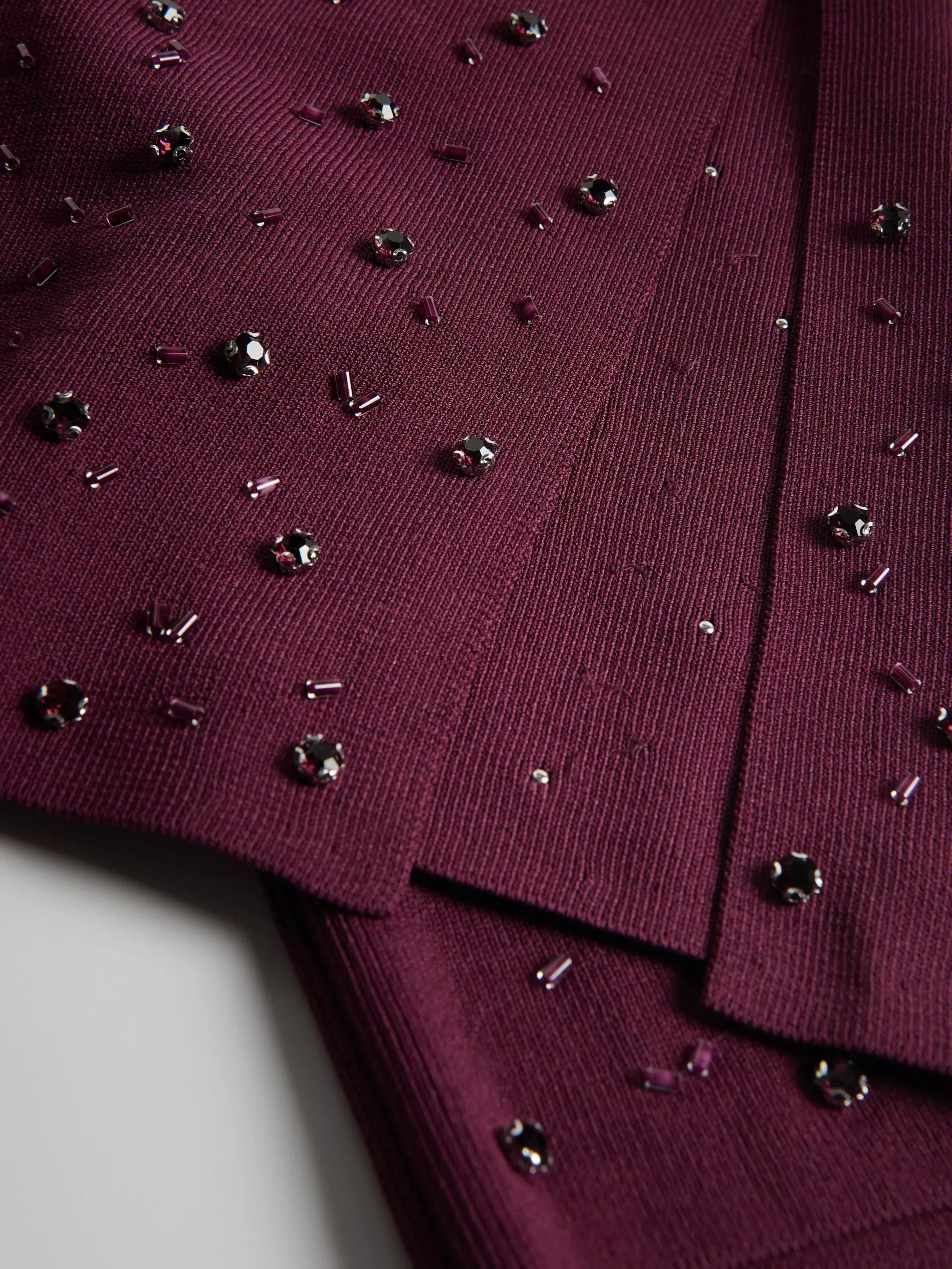 Maroon Skirt With Applique, , large image number 5