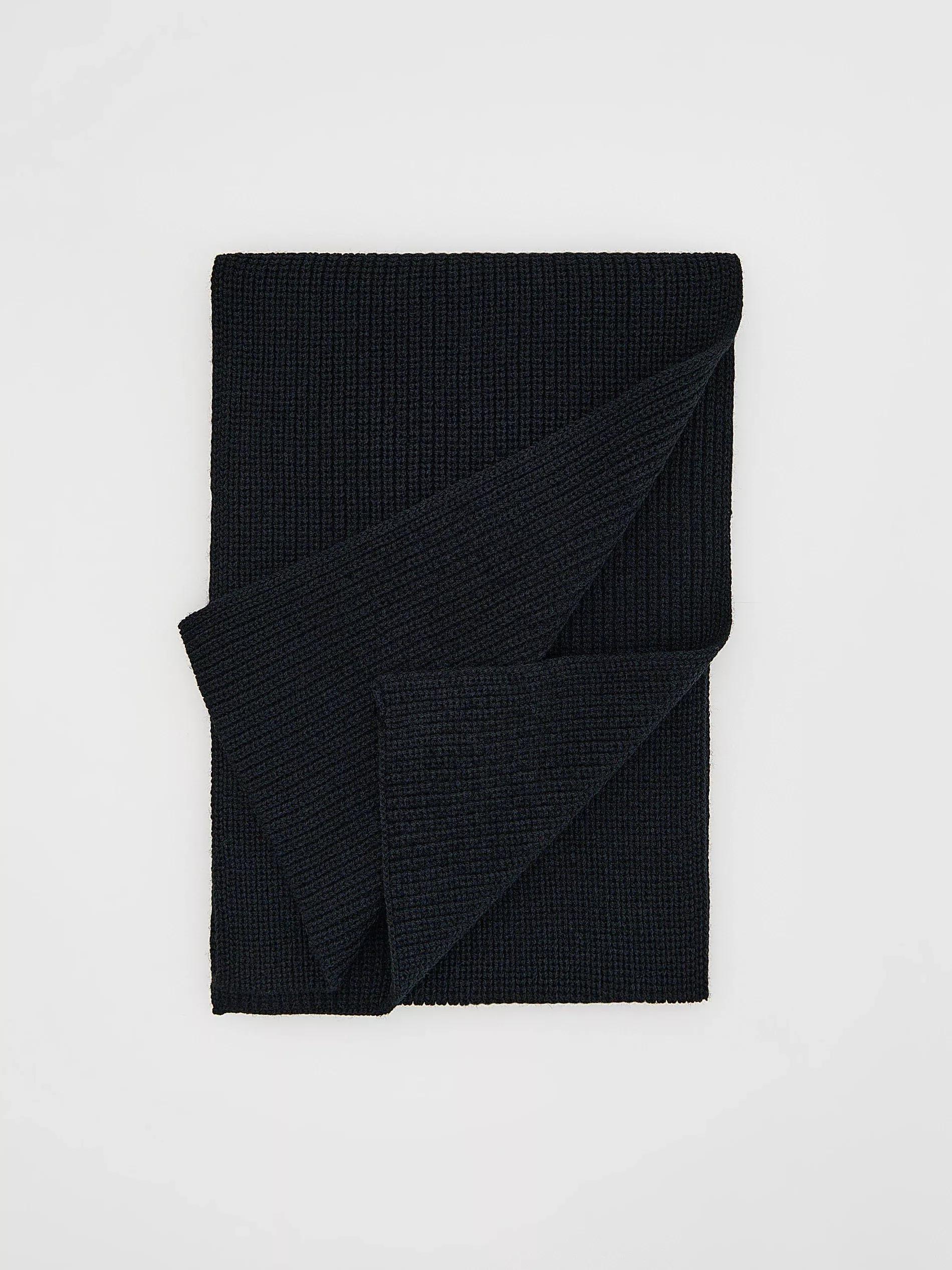 Black Scarf, Black, medium