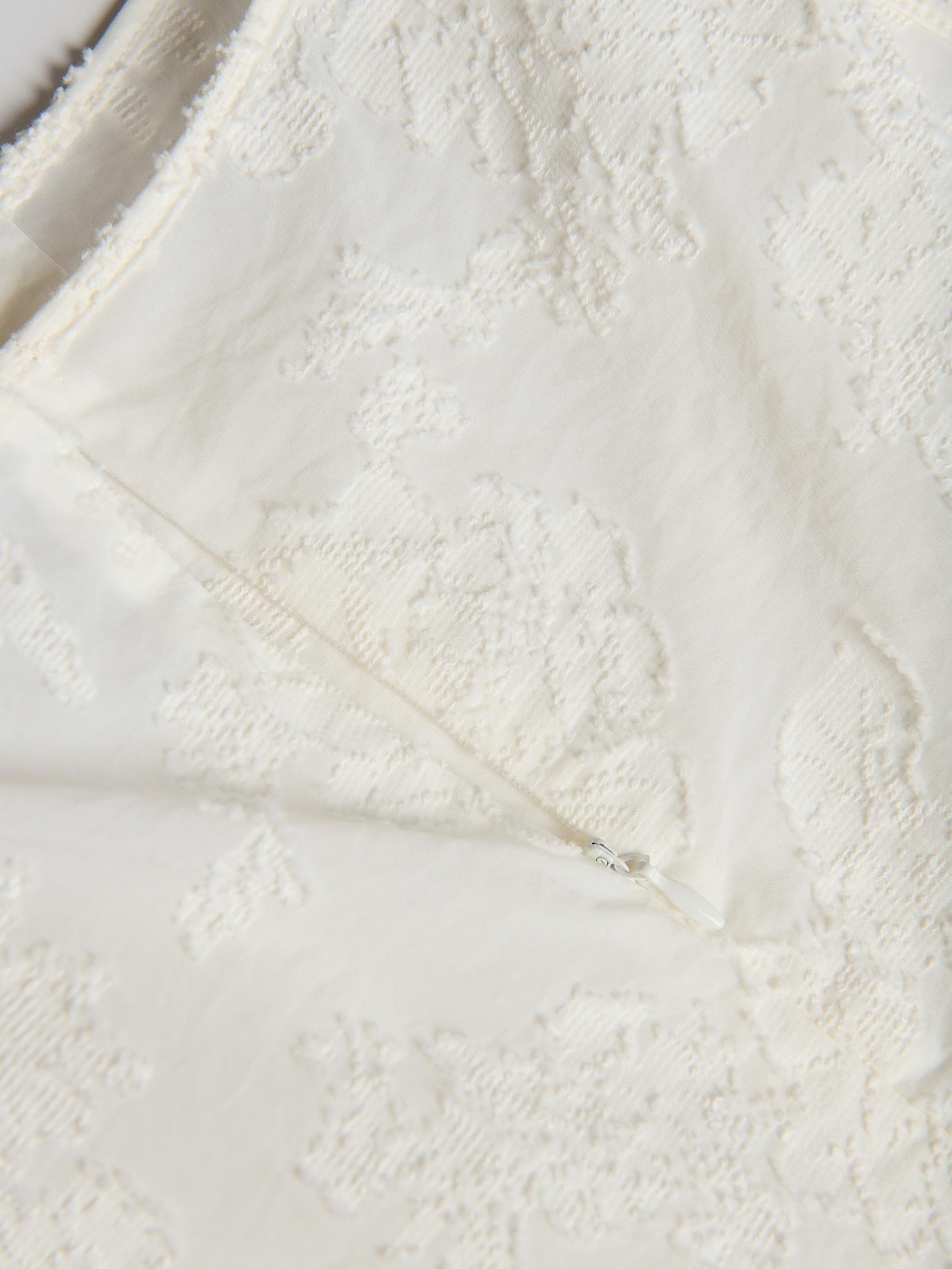 Cream Blouse With Peplum Hem, Ivory, large image number 5
