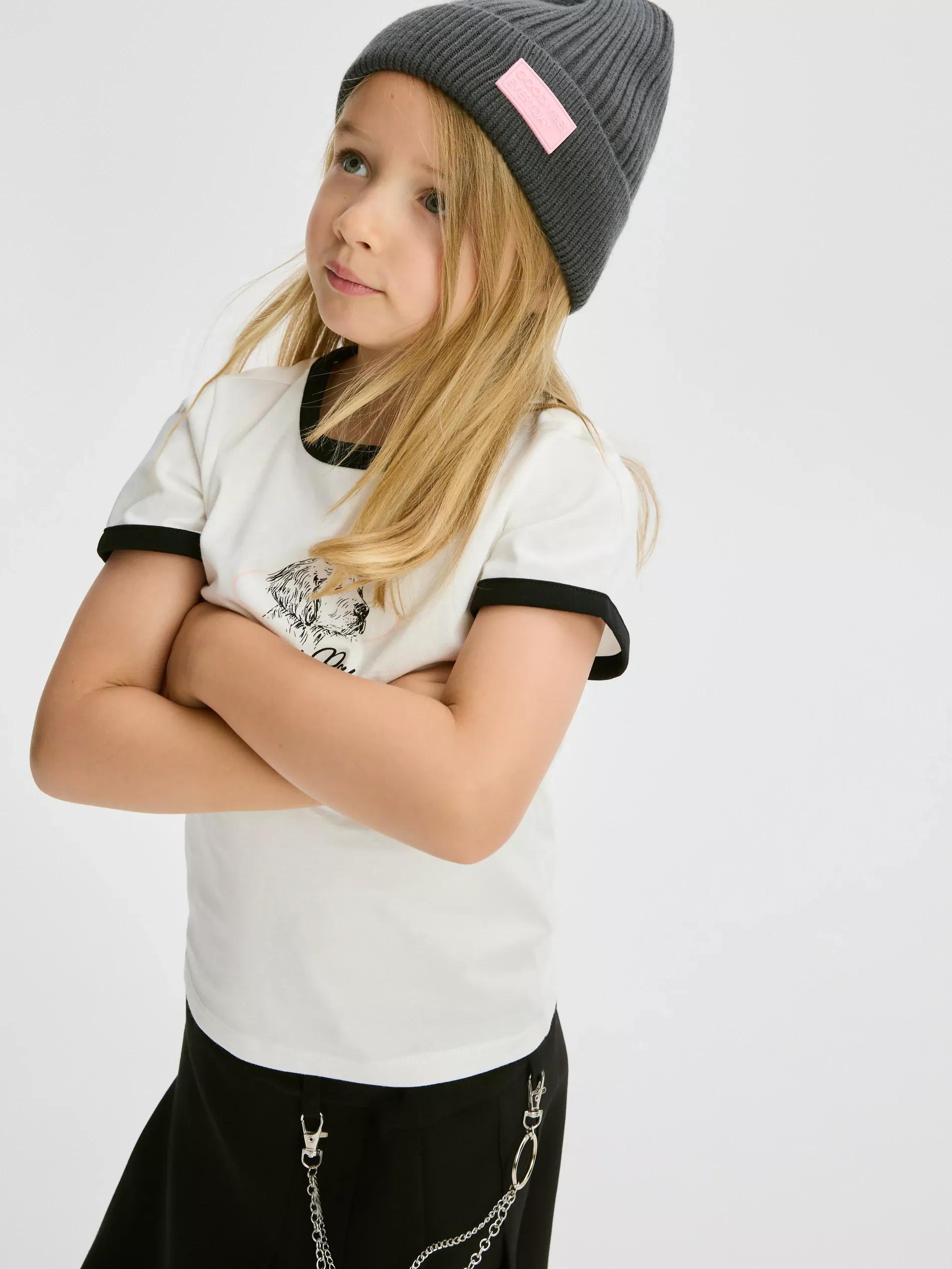 CREAM T-shirt with print, Ivory, large image number 2