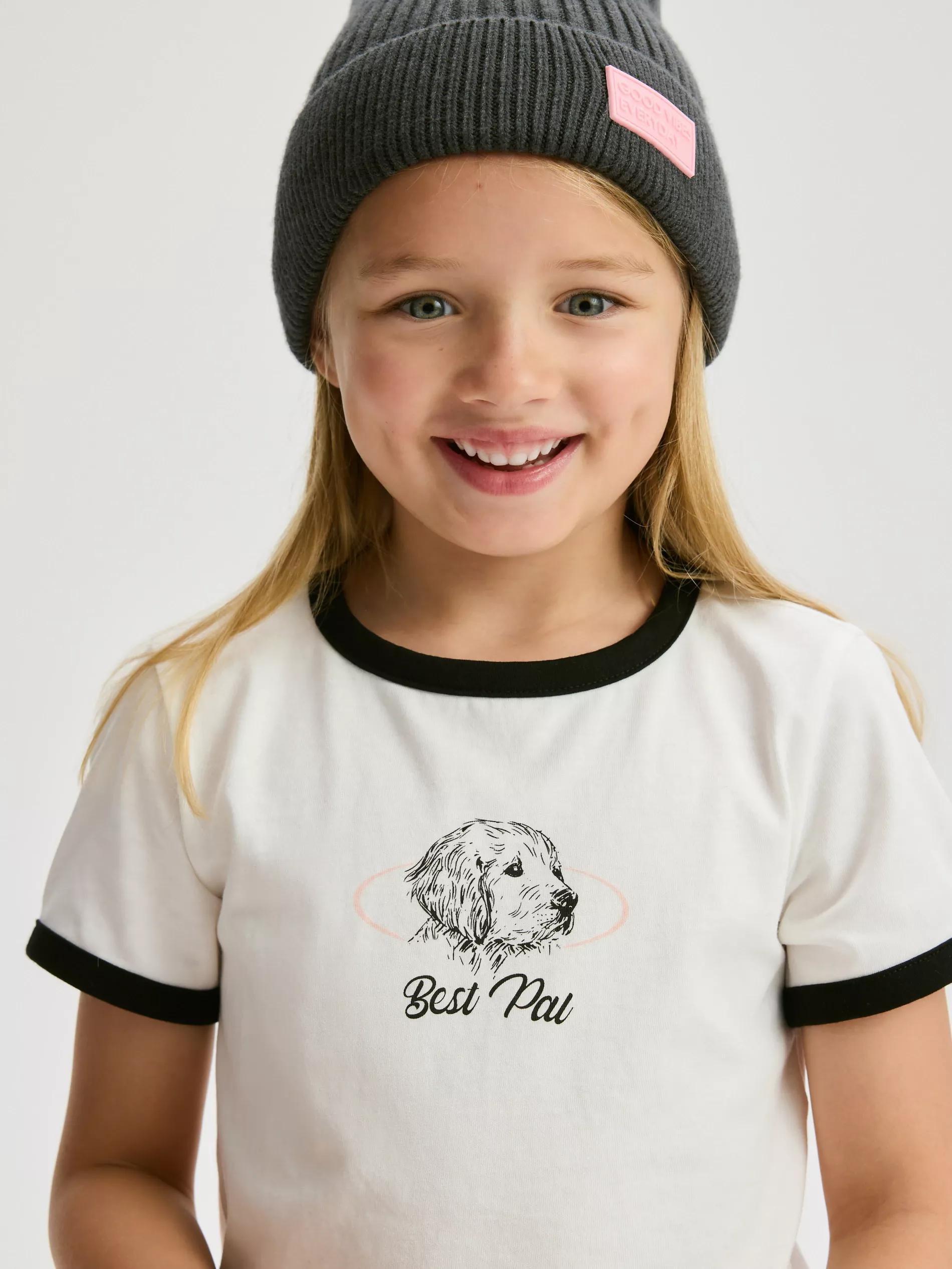 CREAM T-shirt with print, Ivory, large image number 3