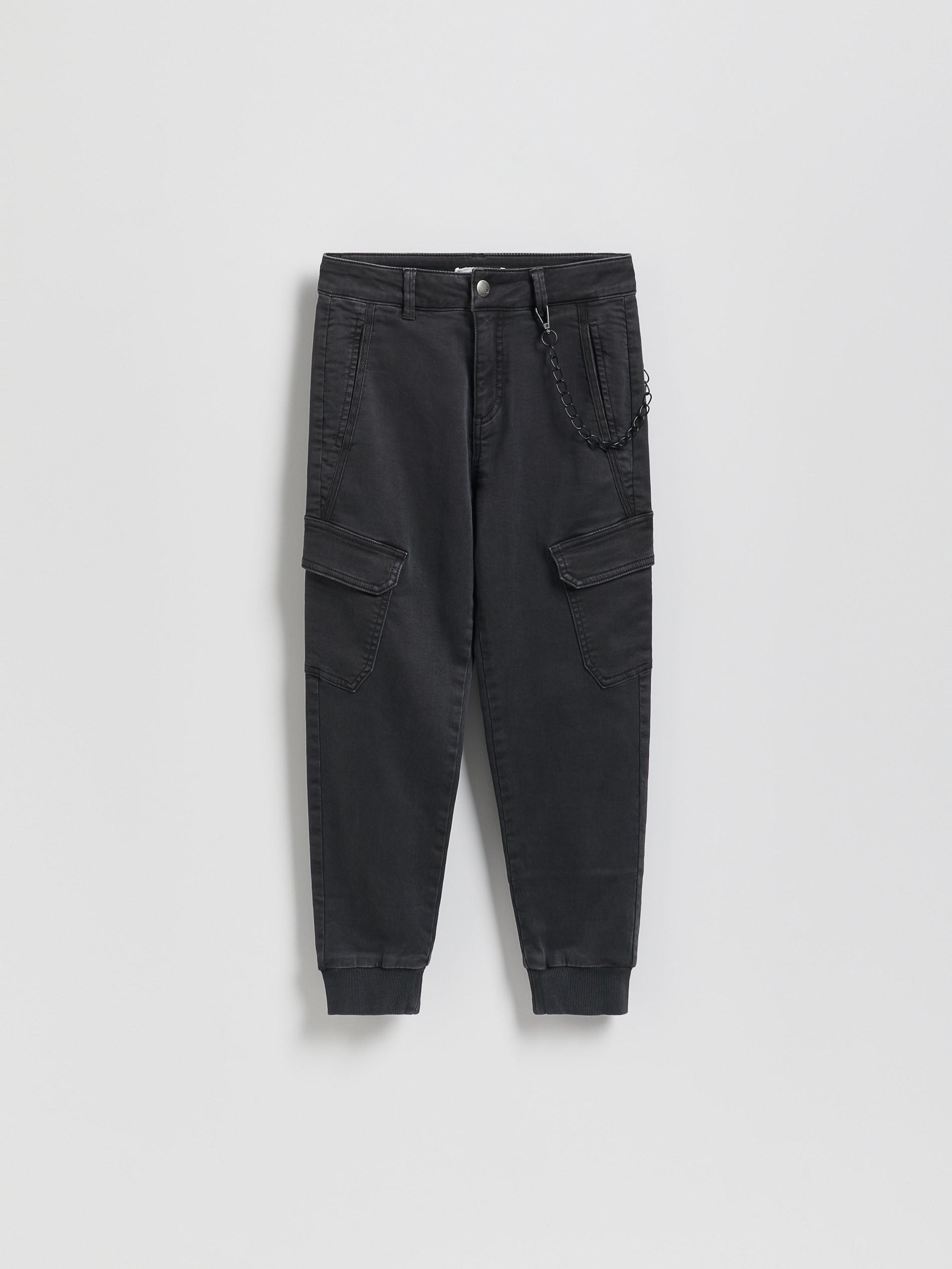 Grey Joggers With Chain, Grey, large image number 0