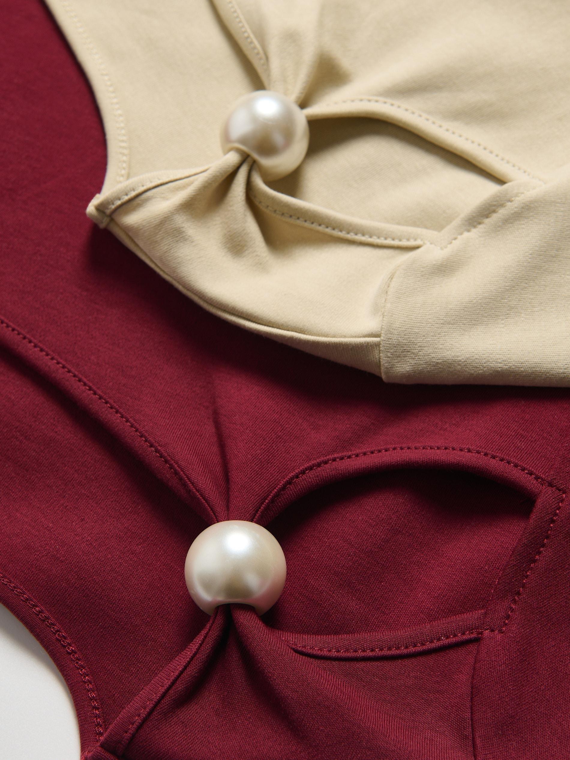 Maroon T-Shirt Com Detalhe Decorativo, , large image number 5