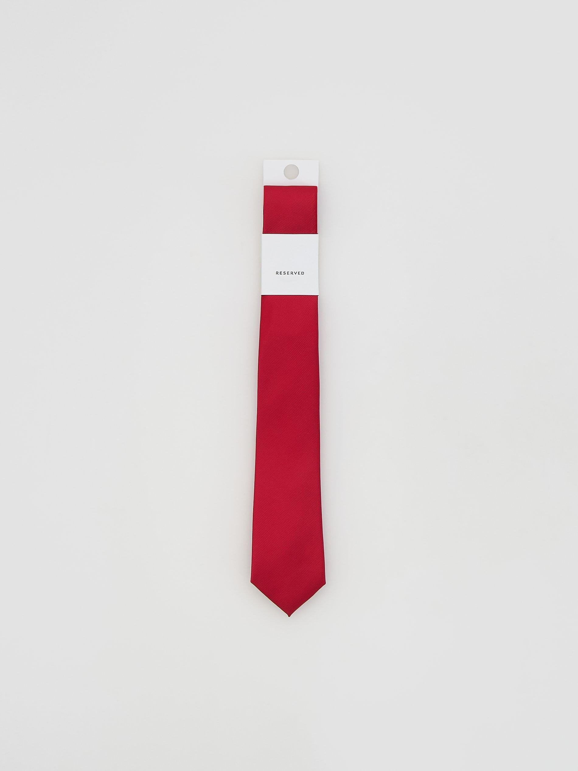 Red Textured Tie, Red, medium