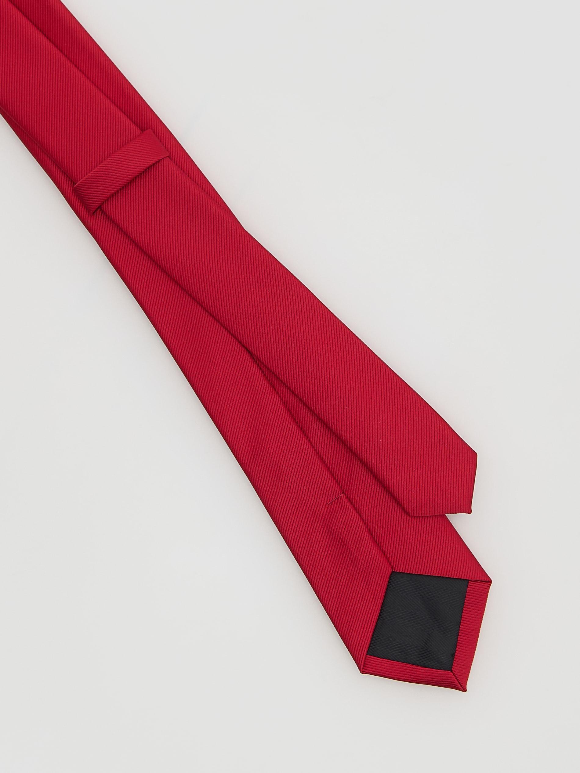 Red Textured Tie, Red, medium