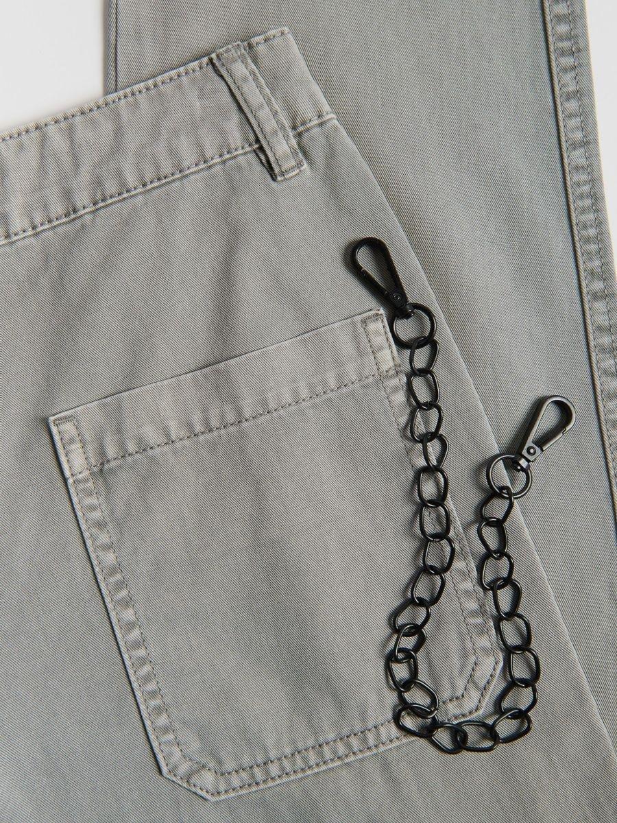 Grey Cotton Trousers, Light grey, large image number 2