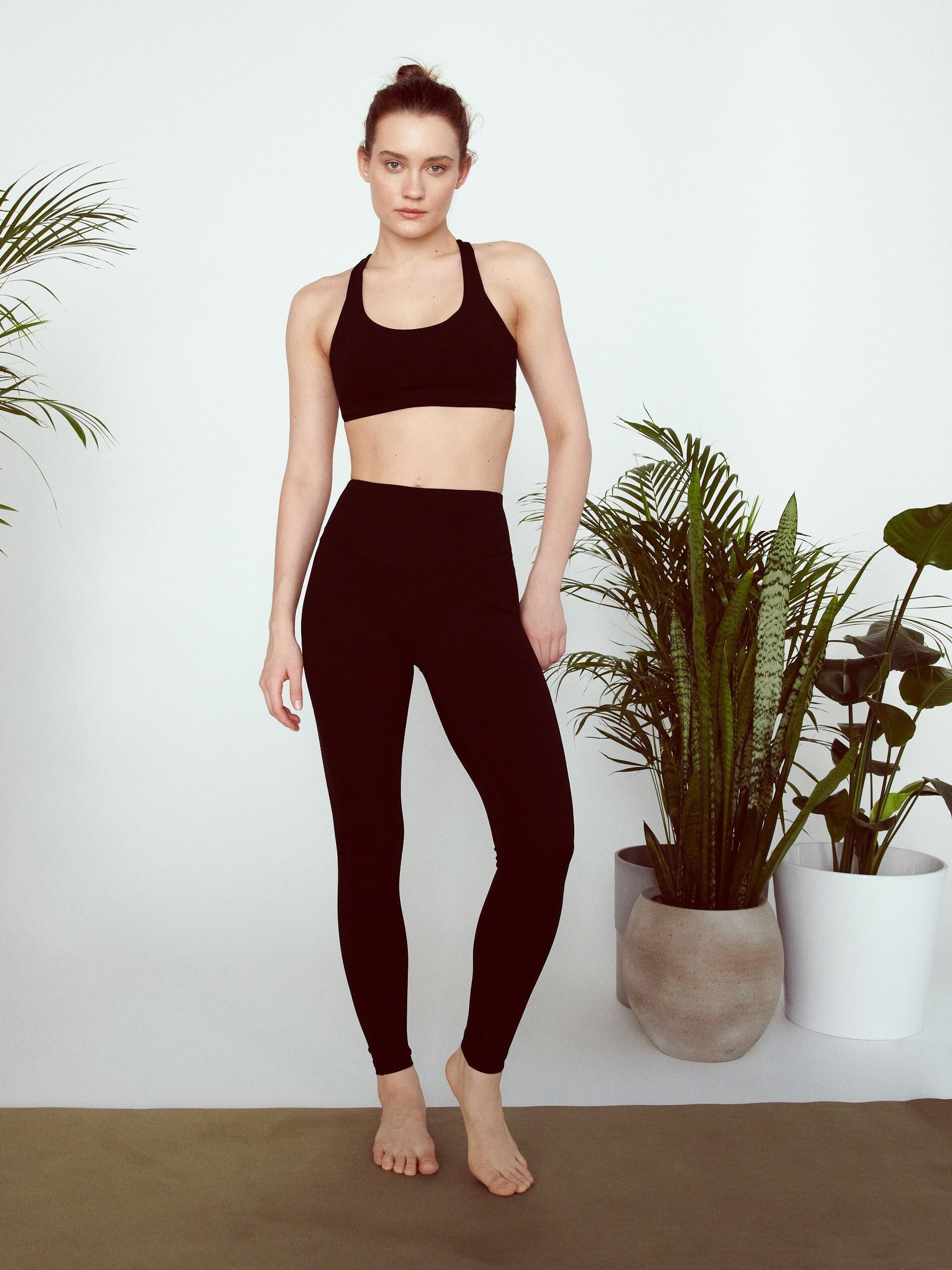 Black Knitted Treggings, , large image number 1