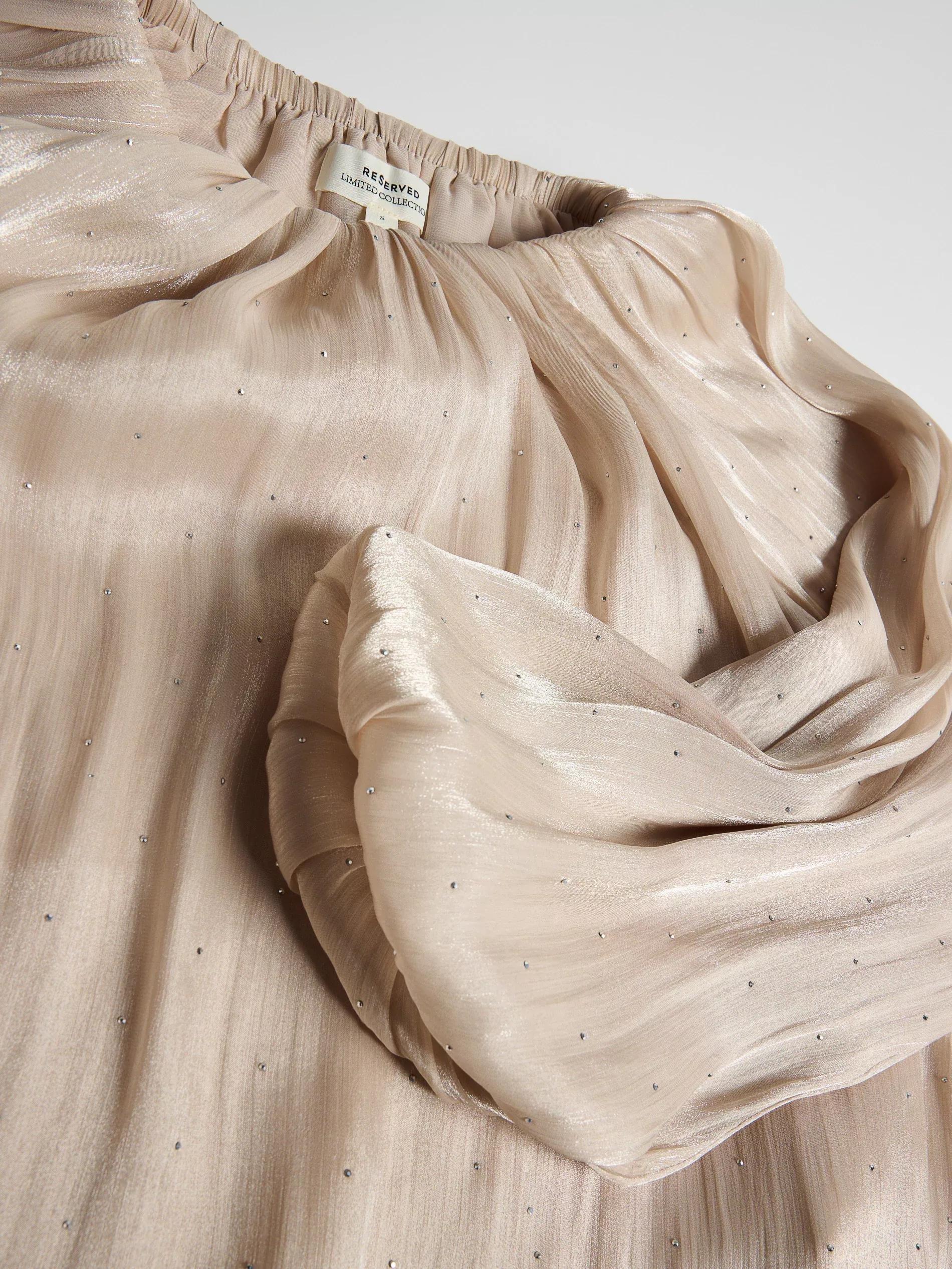 Beige Blouse With Puff Sleeves, , large image number 1