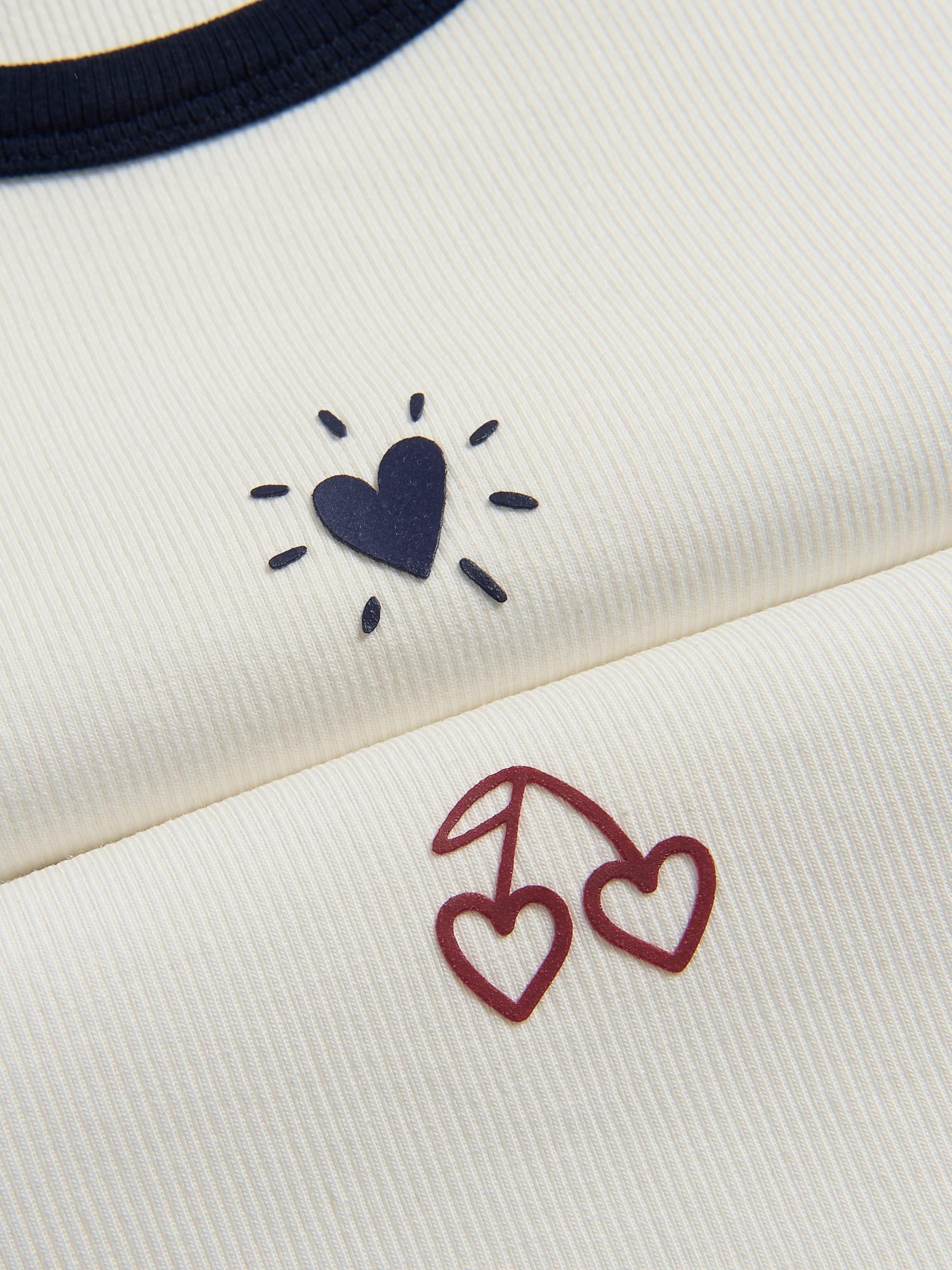 NAVY T-shirt with raised print, Navy, medium