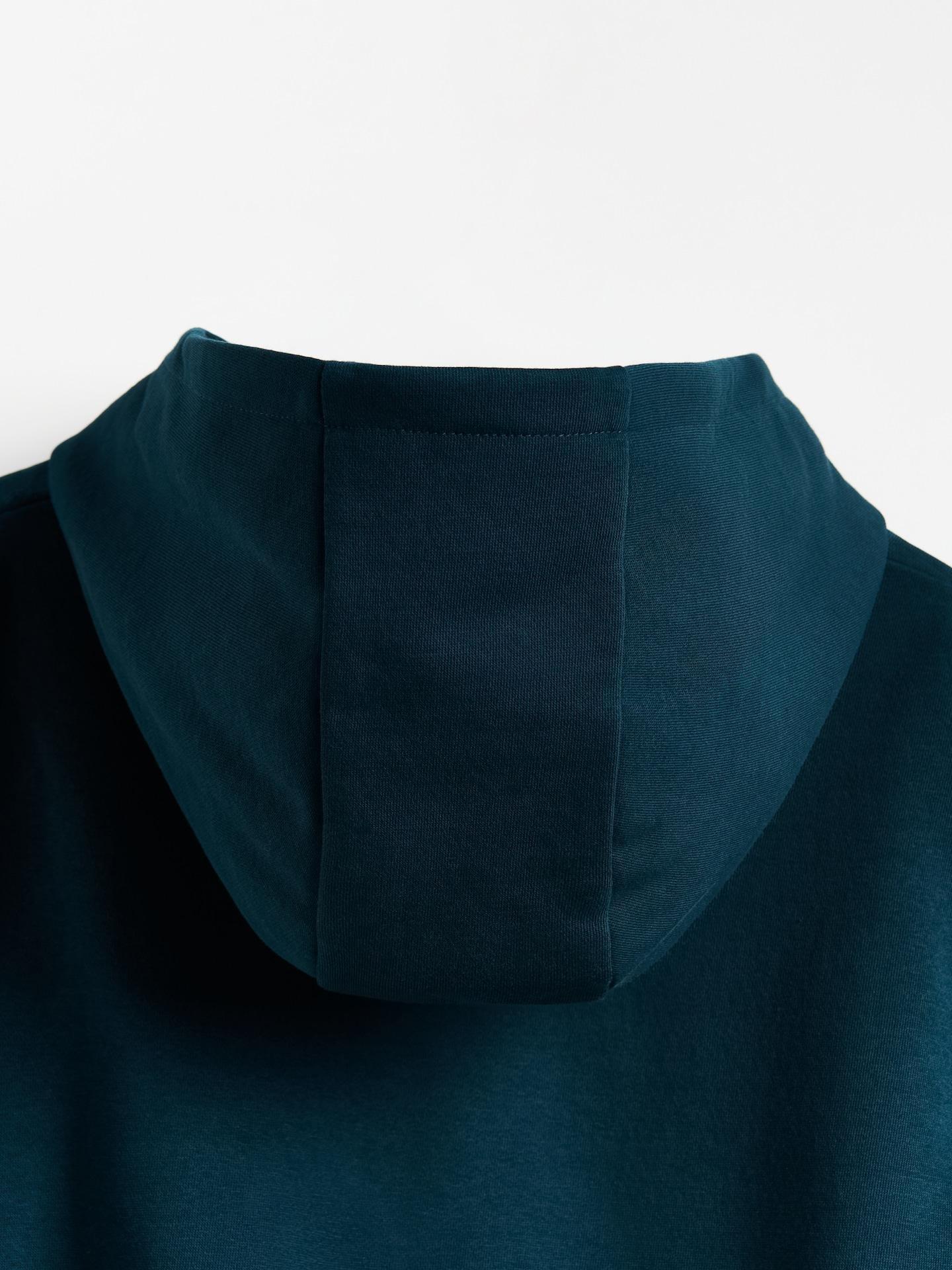 Green Cotton-Blend Sweatshirt, Turquoise, medium