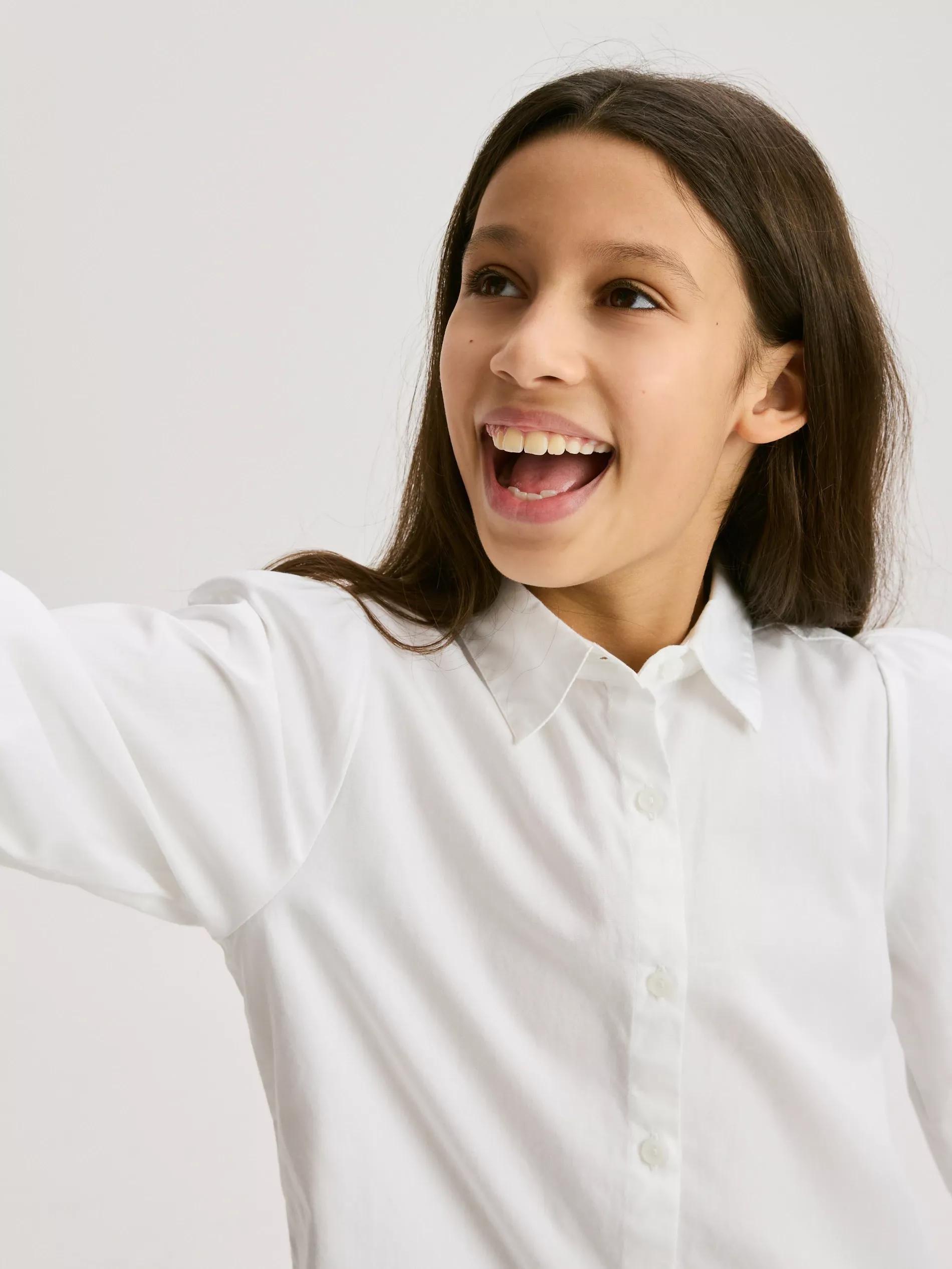 GIRLS` SHIRT WHITE, White, large image number 0