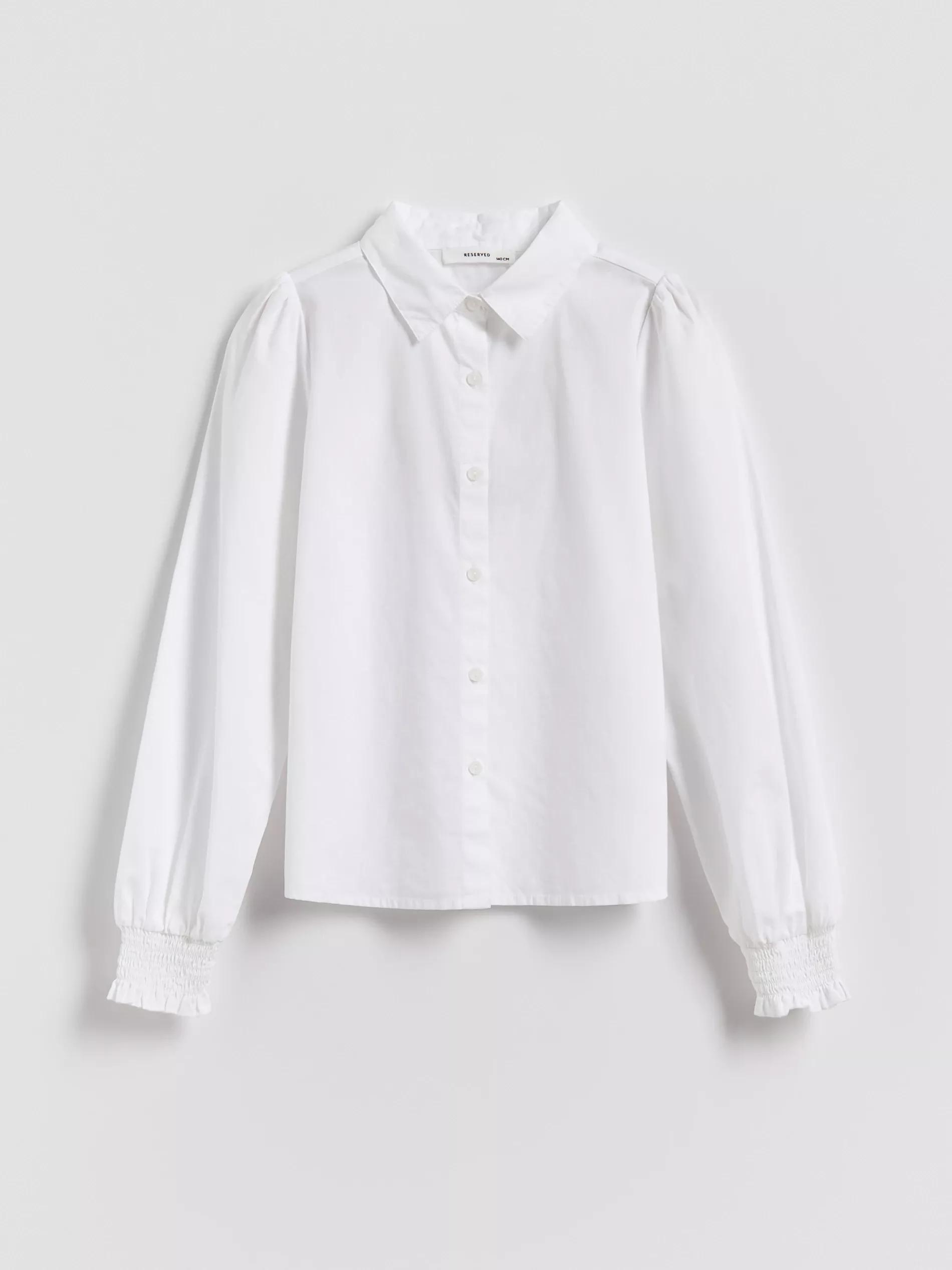 GIRLS` SHIRT WHITE, White, medium