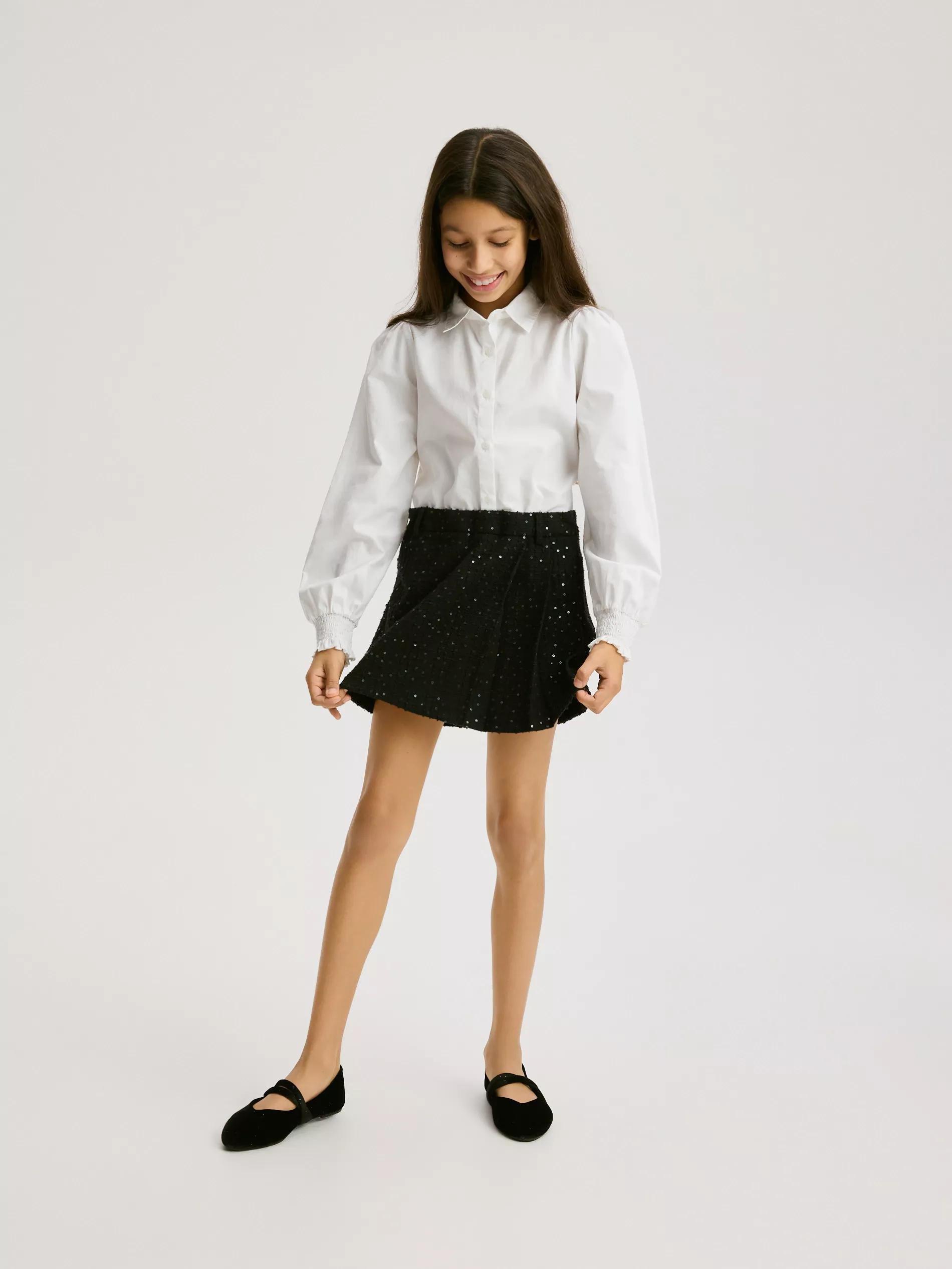 GIRLS` SHIRT WHITE, White, large image number 4