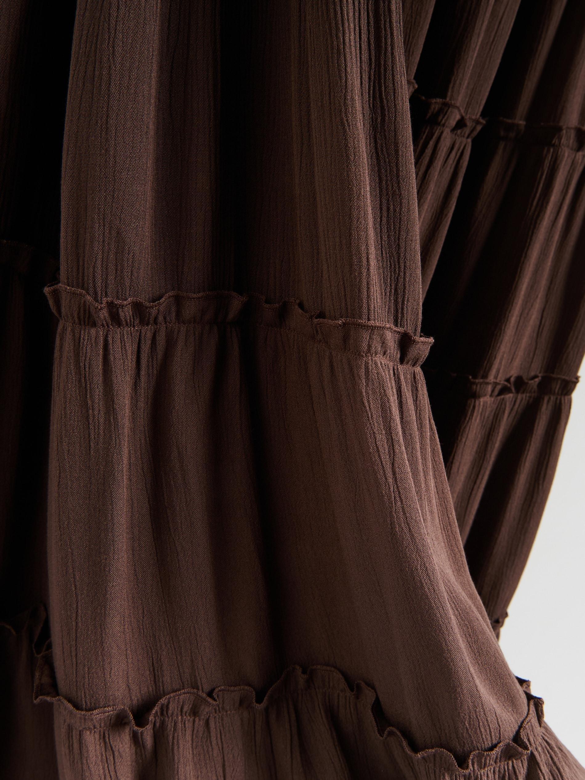 Brown Viscose Skirt, Brown, large image number 5