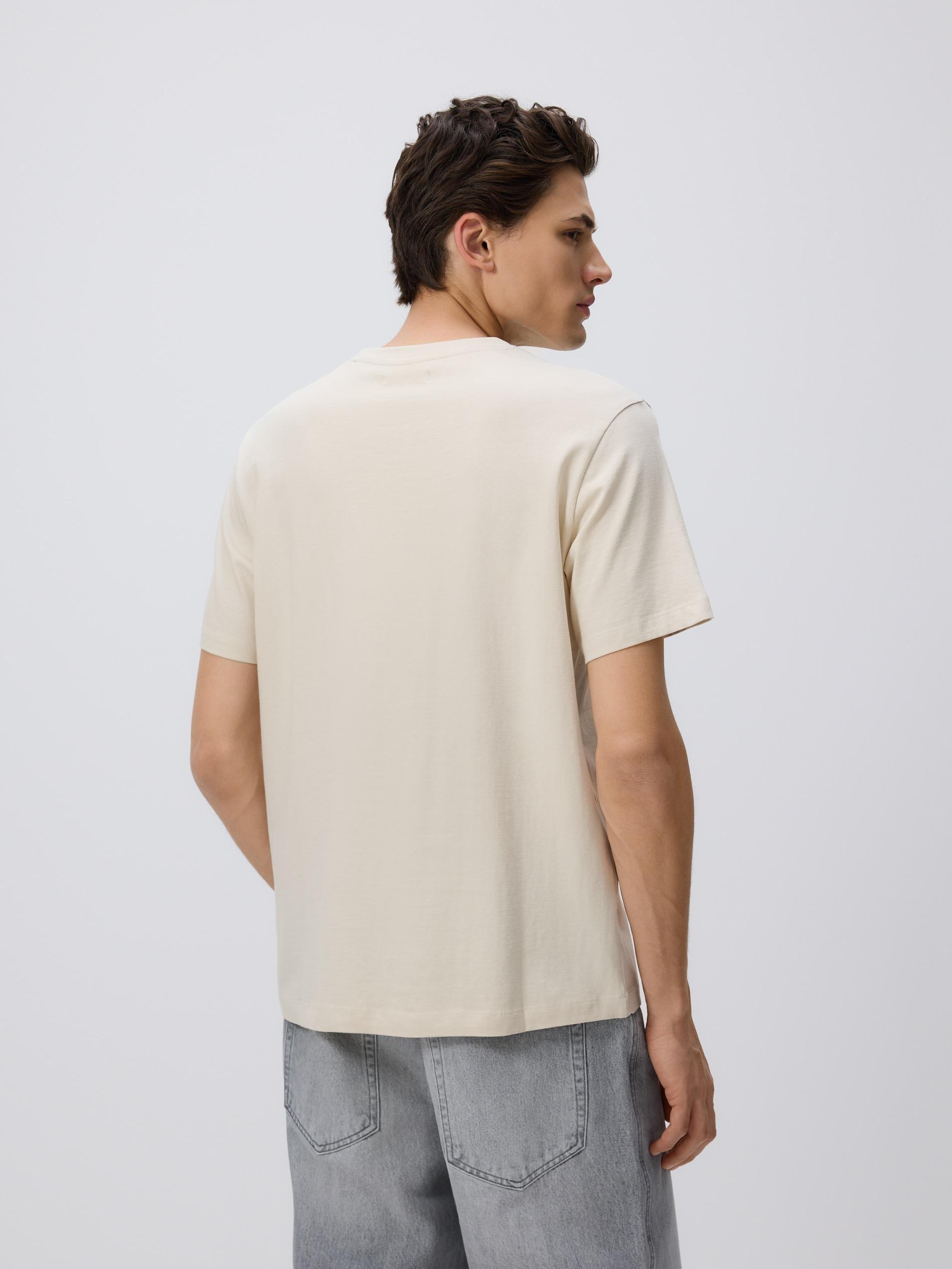 Beige Regular Fit Printed T-Shirt, Beige, large image number 3