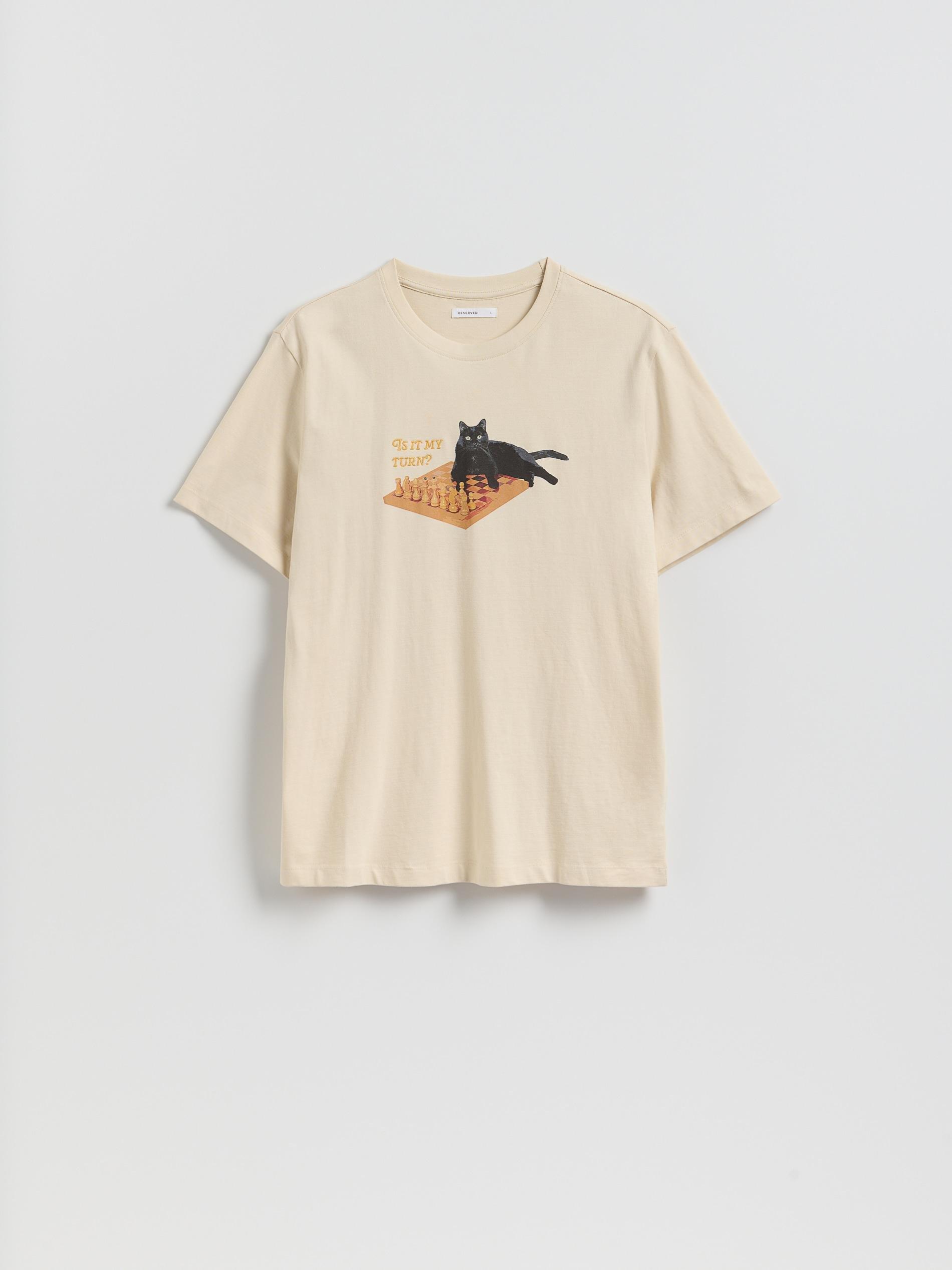 Beige Regular Fit Printed T-Shirt, Beige, large image number 4